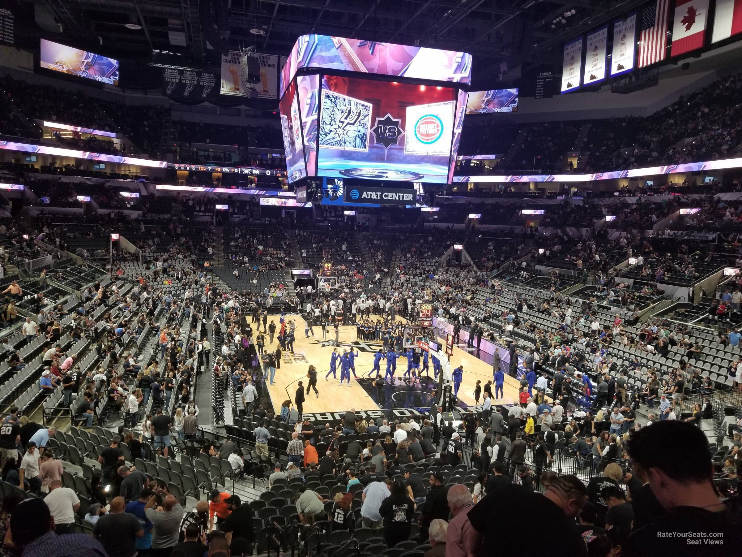 section 116, row 27 seat view  for basketball - frost bank center