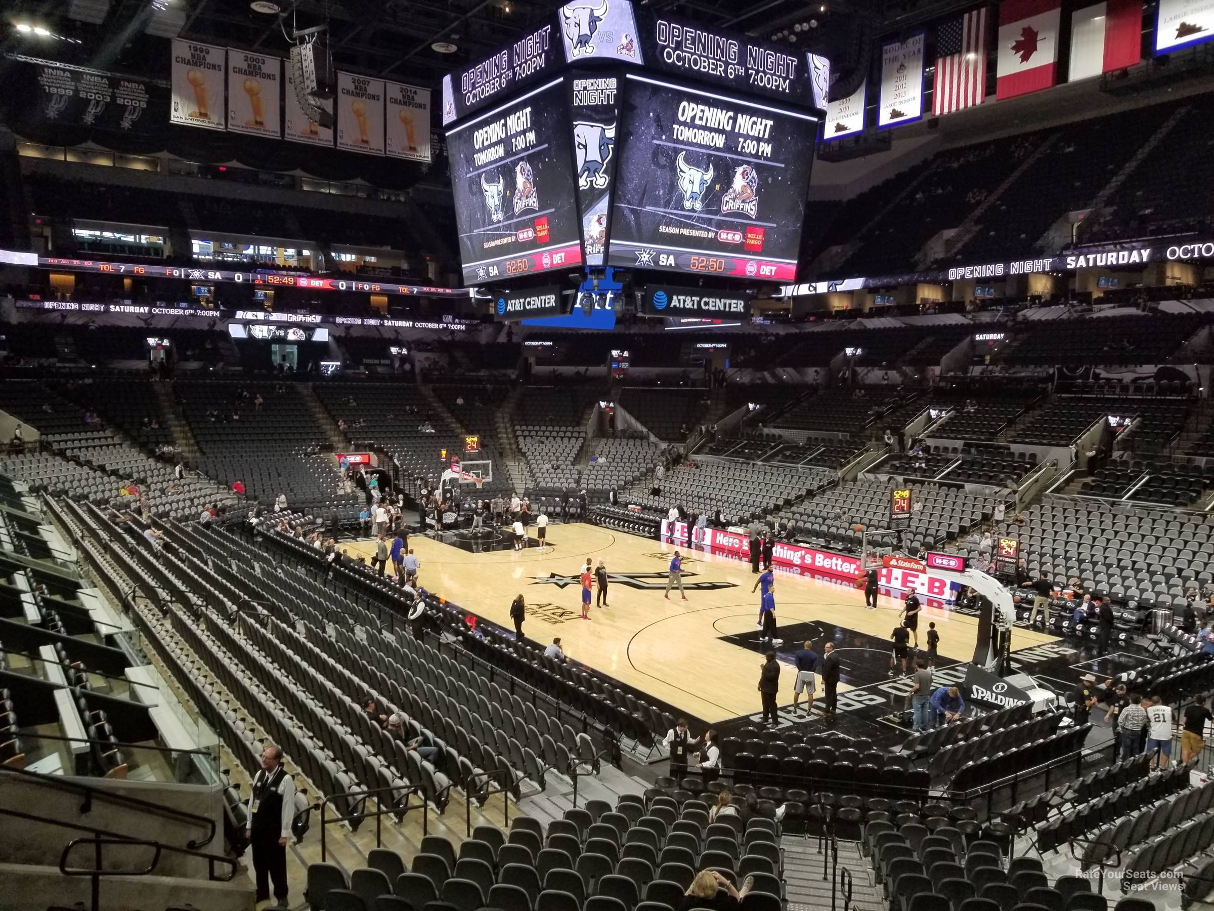 section 118, row 25 seat view  for basketball - at&t center