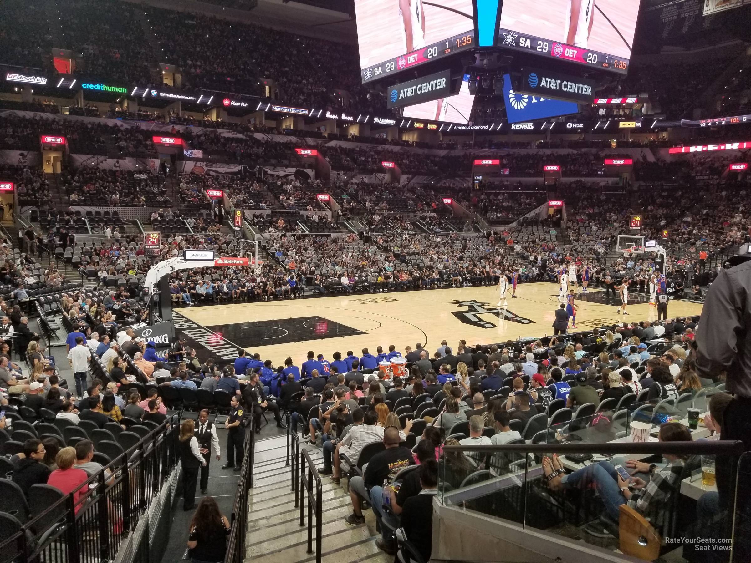 section 14, row 18 seat view  for basketball - at&t center