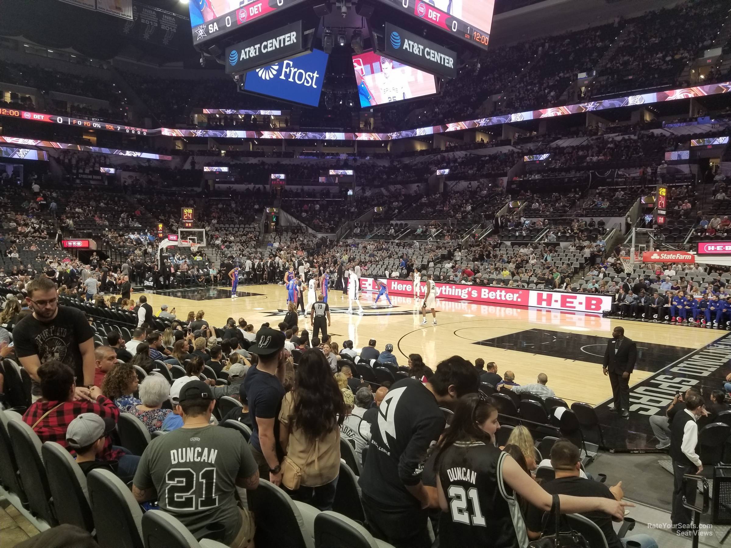 section 20, row 13 seat view  for basketball - frost bank center