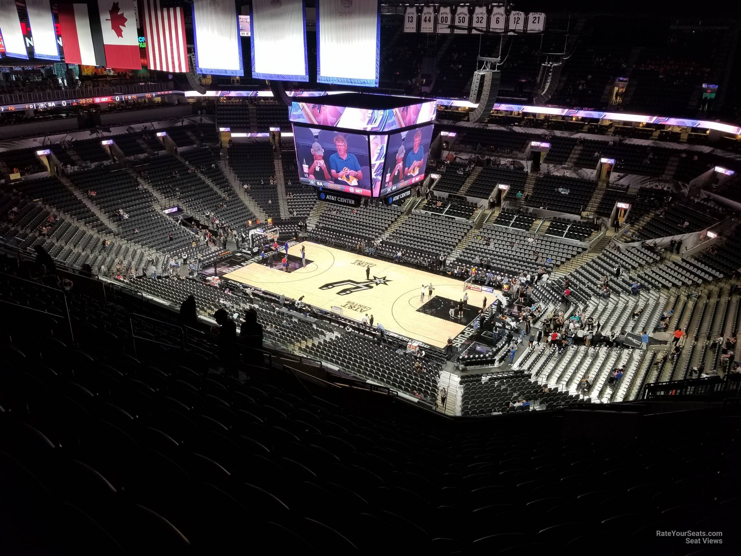 section 205, row 16 seat view  for basketball - frost bank center