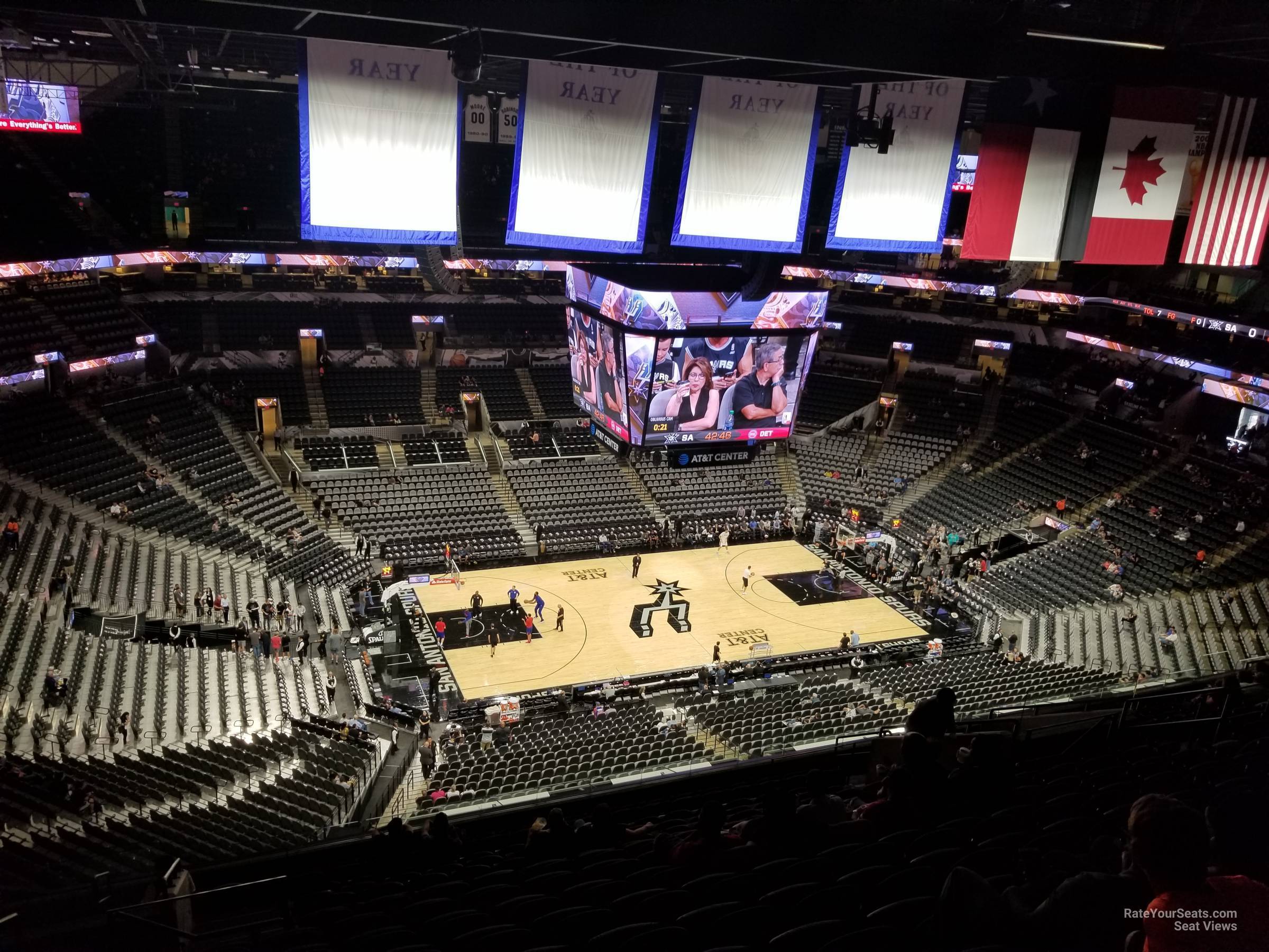 section 210, row 16 seat view  for basketball - at&t center
