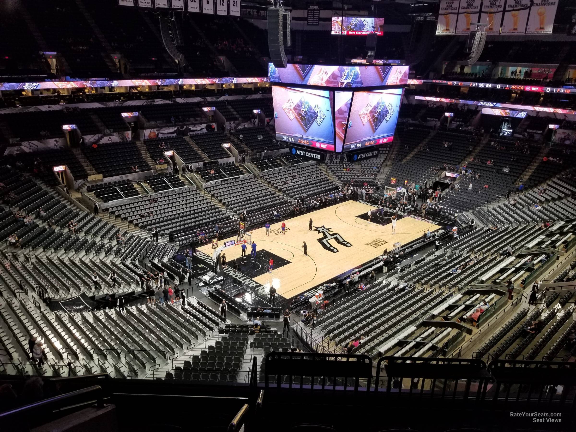 section 212, row 7 seat view  for basketball - frost bank center