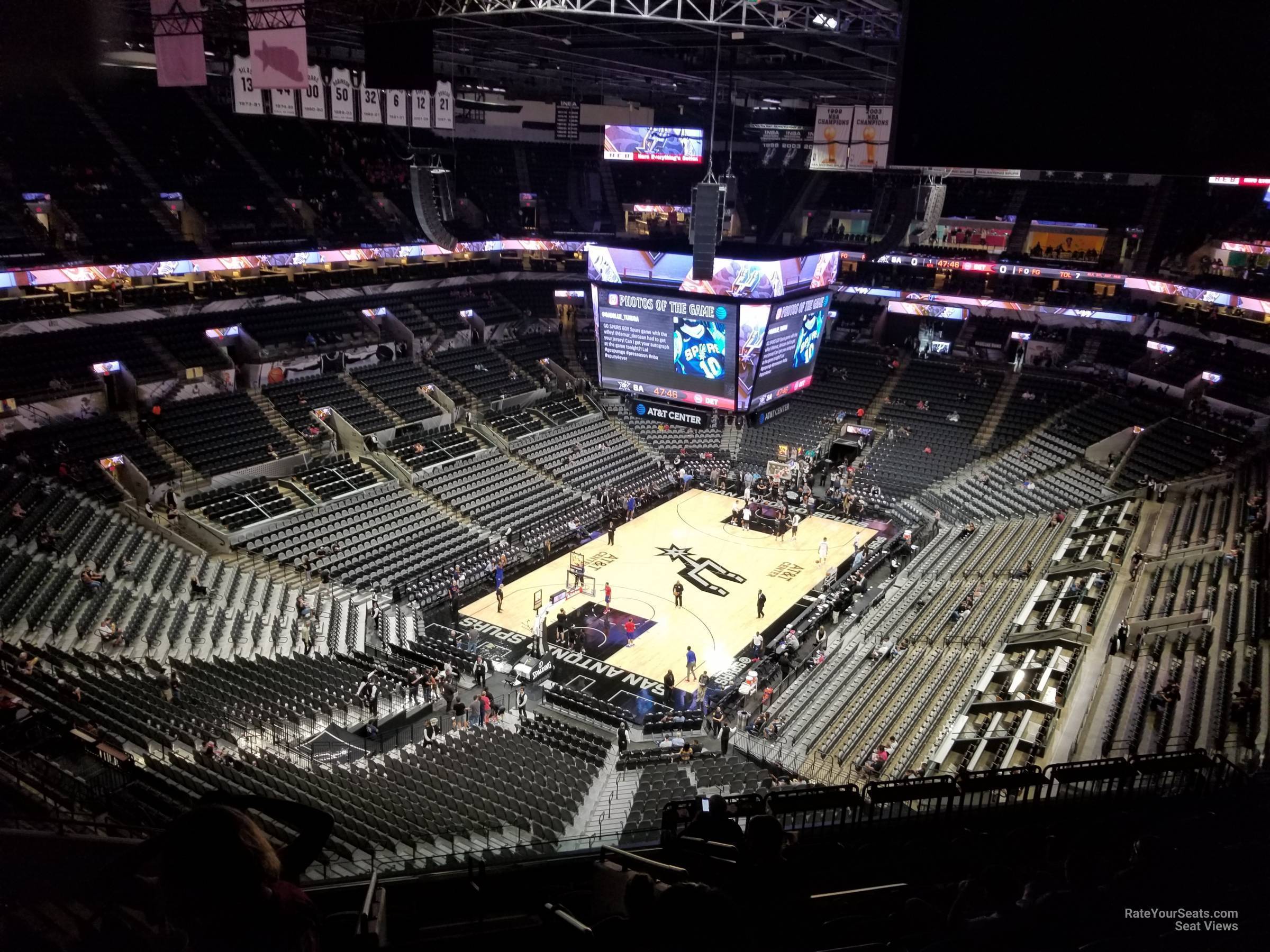 section 214, row 13 seat view  for basketball - frost bank center
