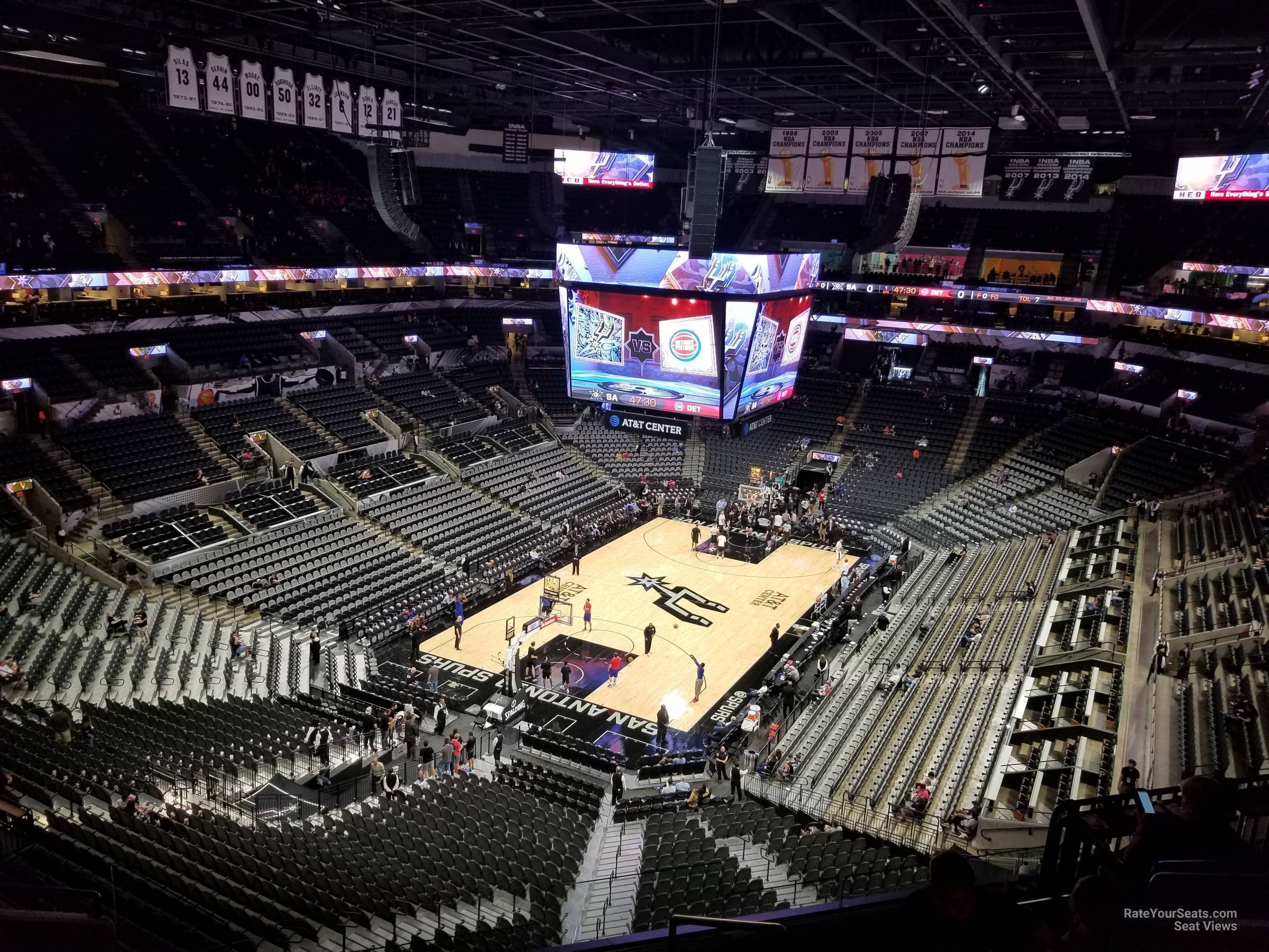 section 214, row 7 seat view  for basketball - frost bank center