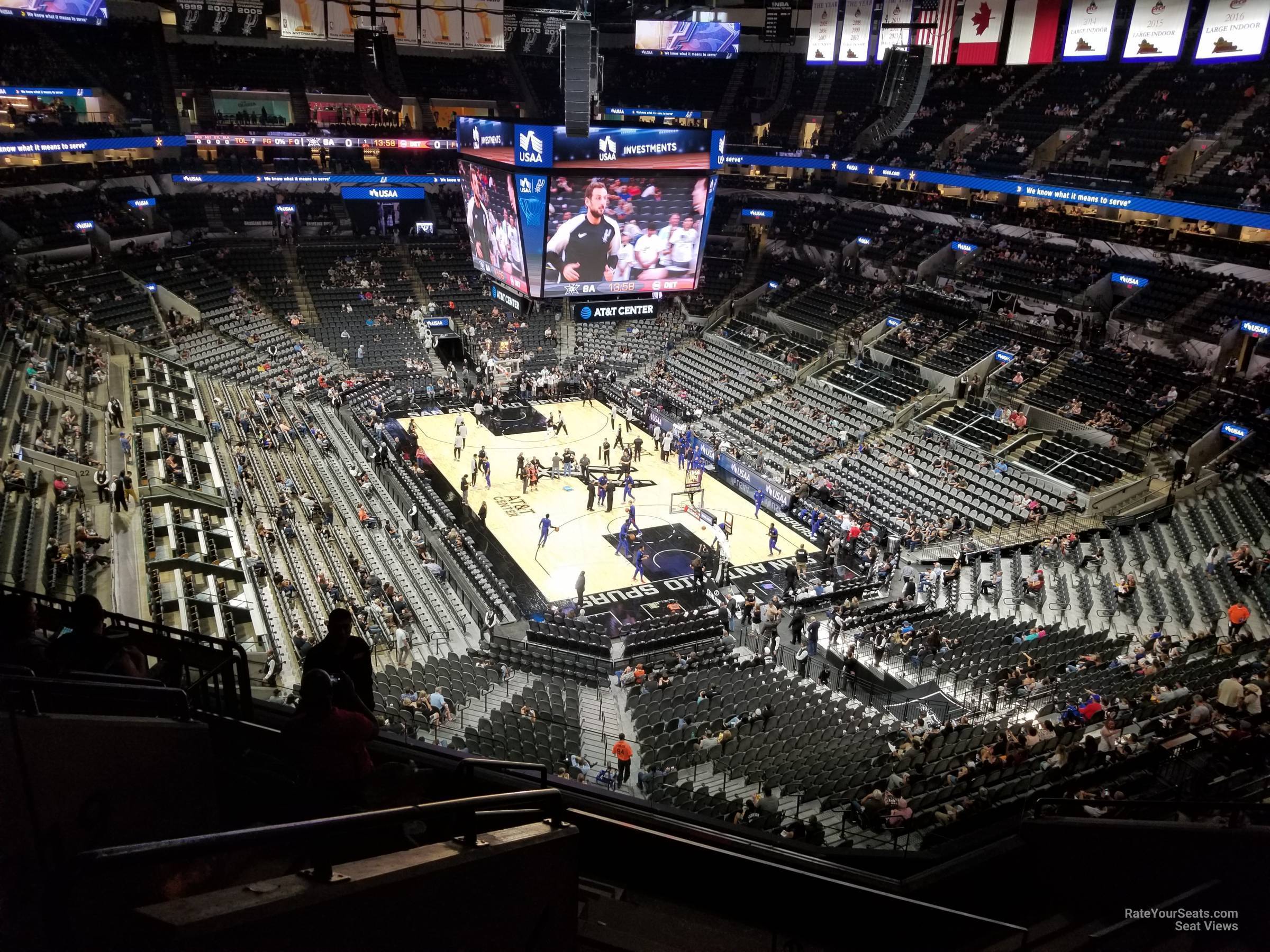 section 218, row 8 seat view  for basketball - frost bank center