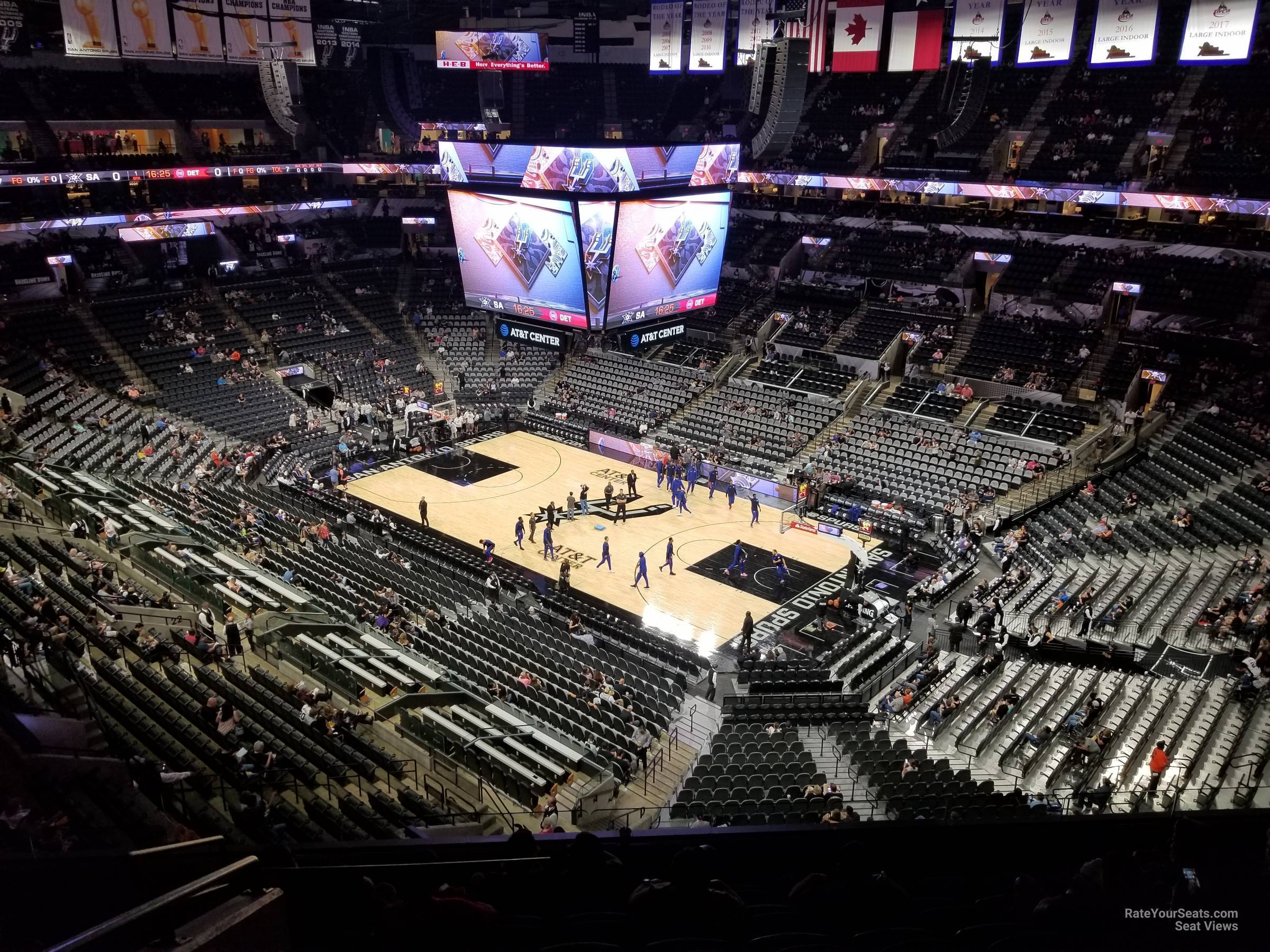 section 220, row 8 seat view  for basketball - frost bank center