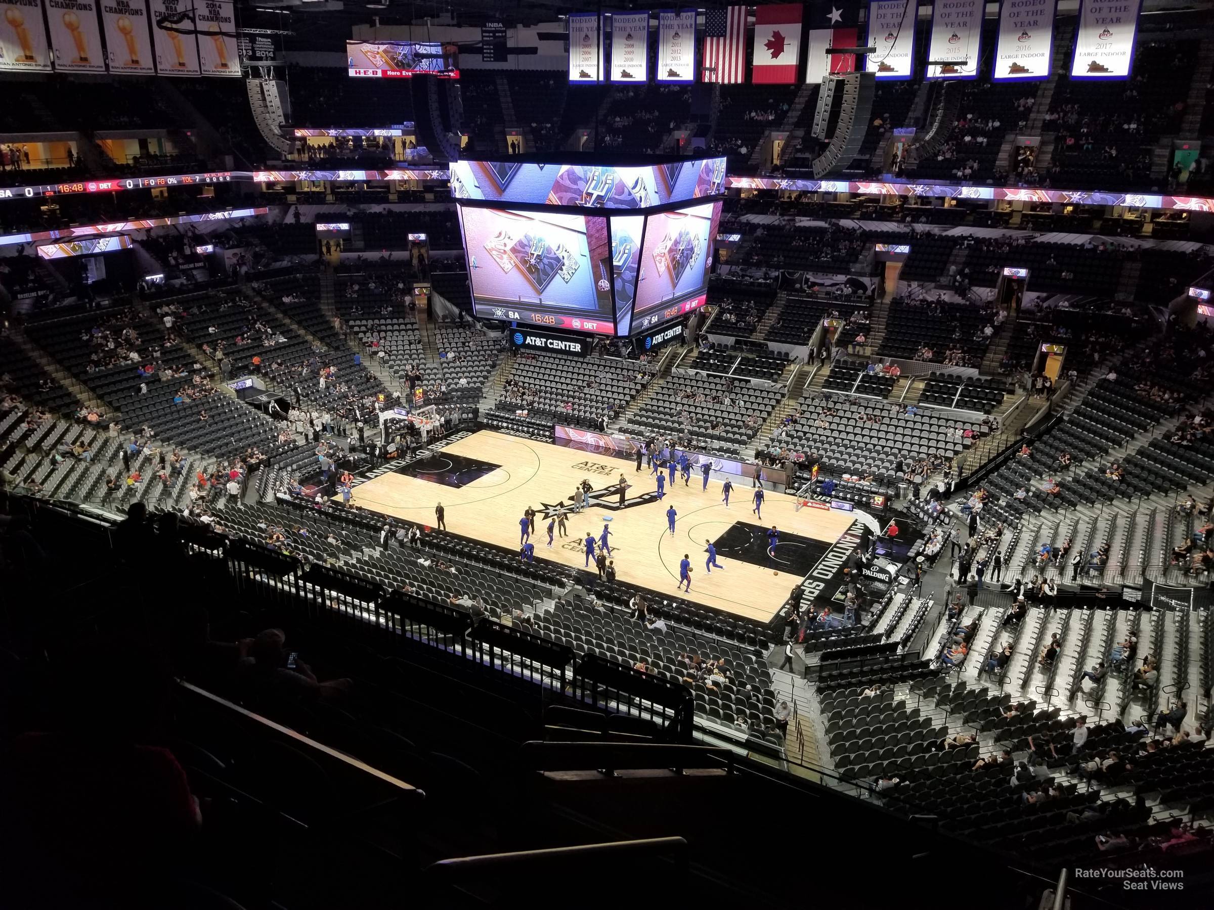 section 221, row 10 seat view  for basketball - frost bank center