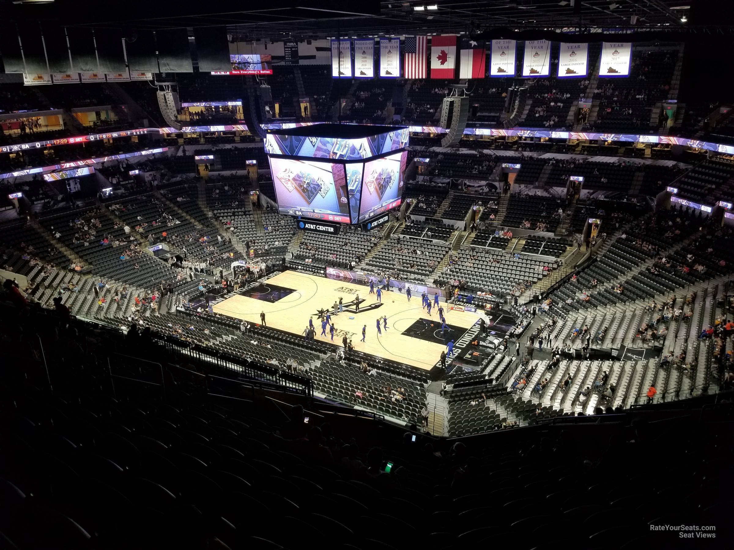 section 221, row 16 seat view  for basketball - at&t center