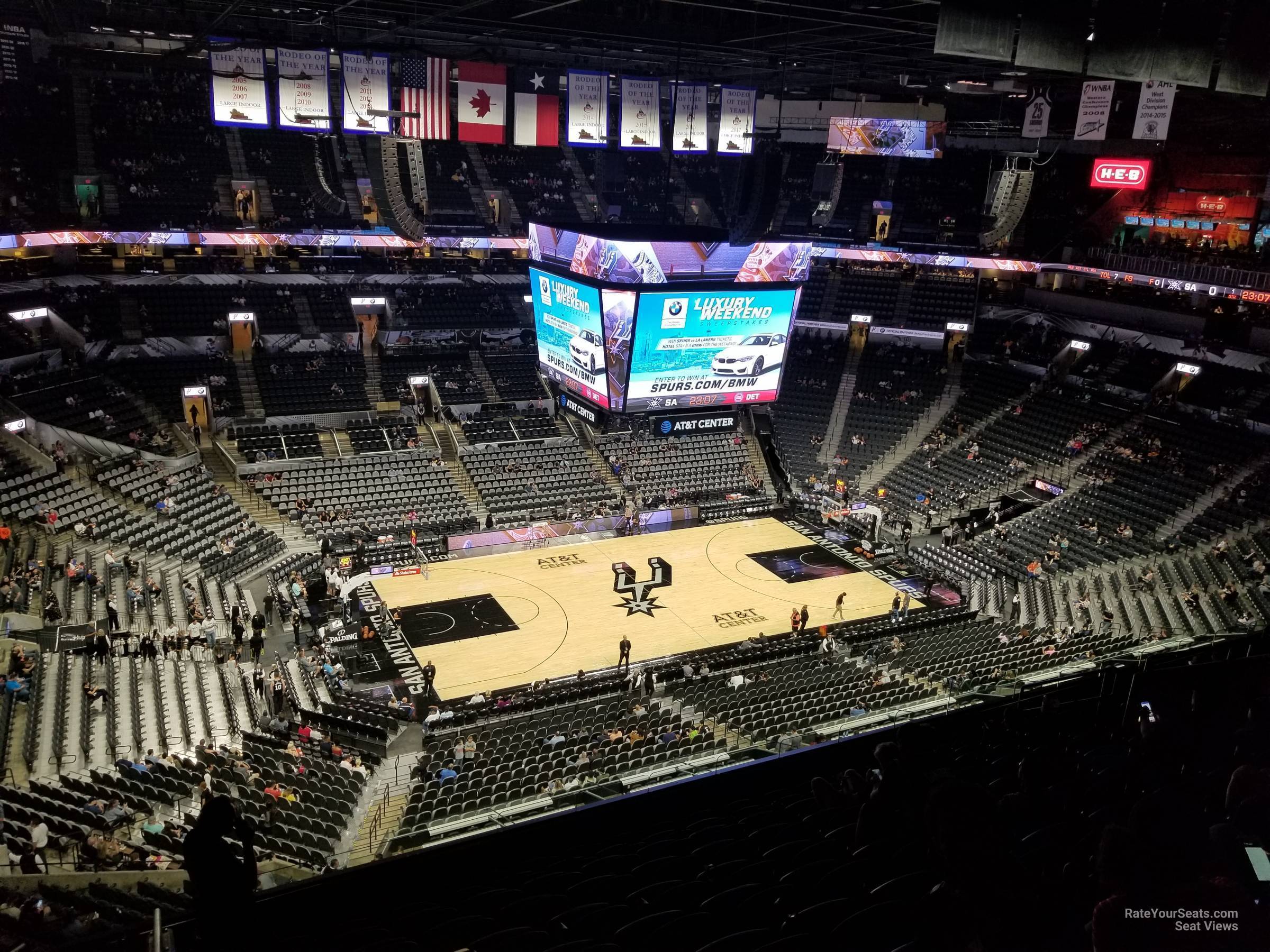 section 226, row 11 seat view  for basketball - frost bank center