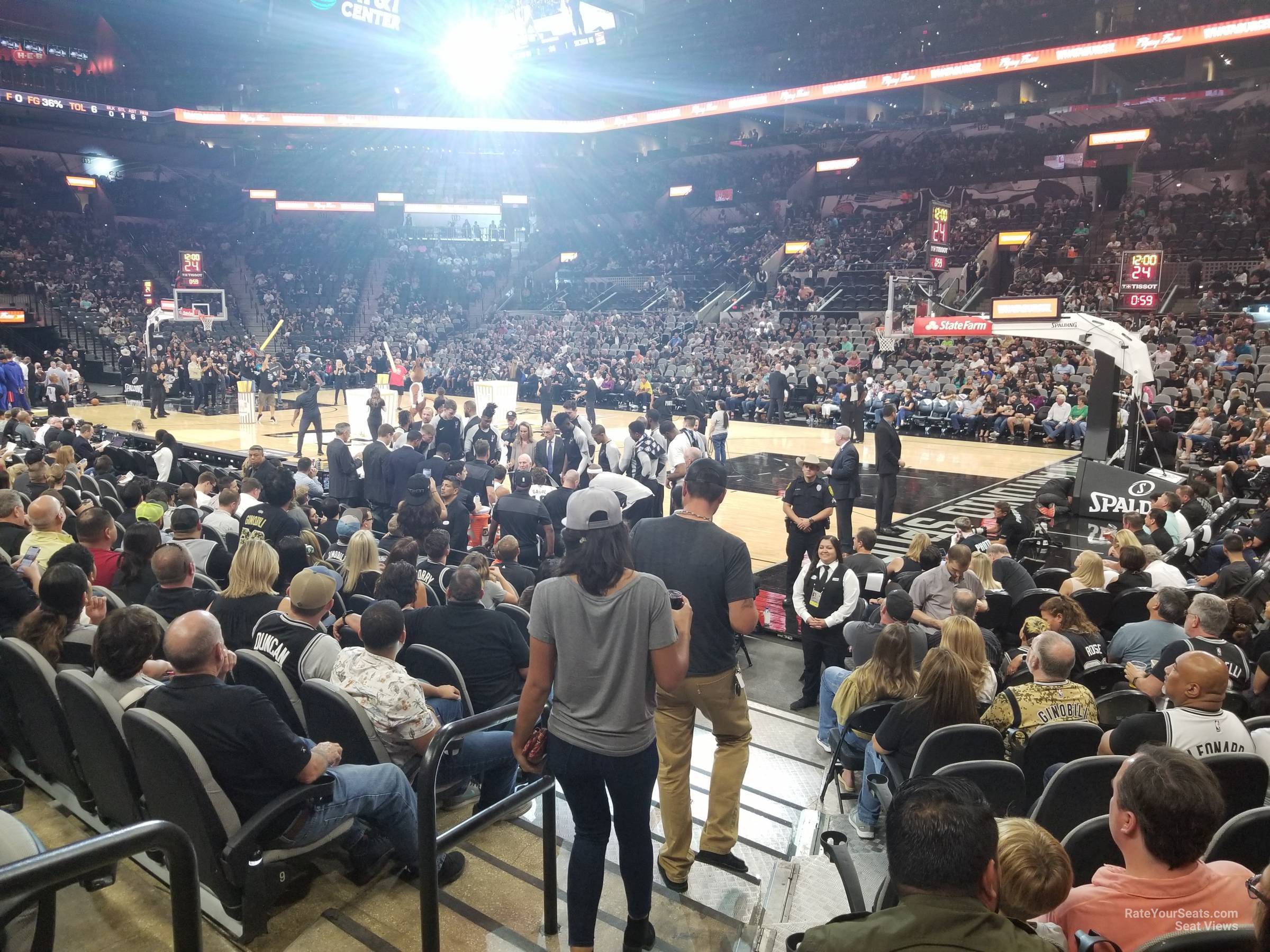 section 4, row 12 seat view  for basketball - frost bank center