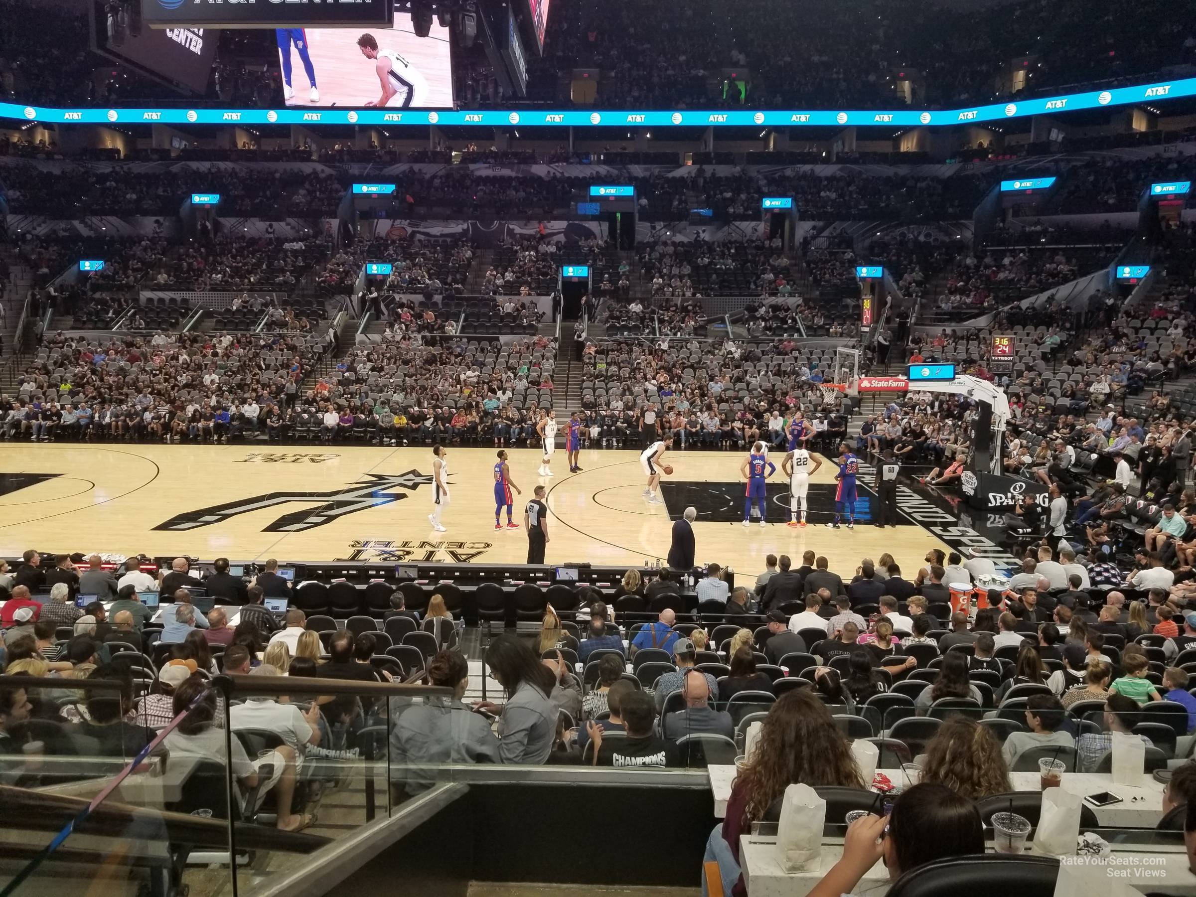 section 6, row 13 seat view  for basketball - at&t center