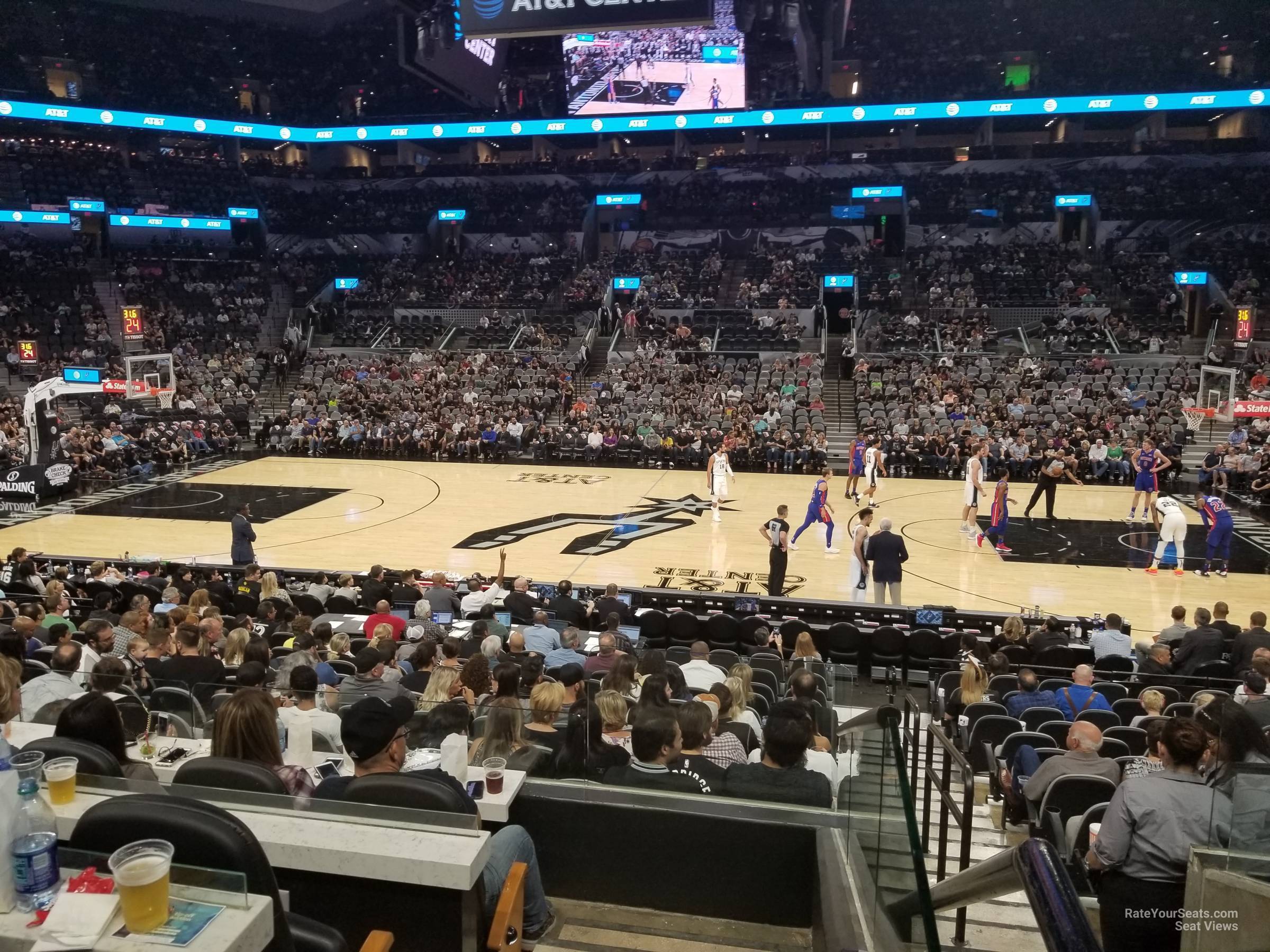 section 8, row 13 seat view  for basketball - at&t center
