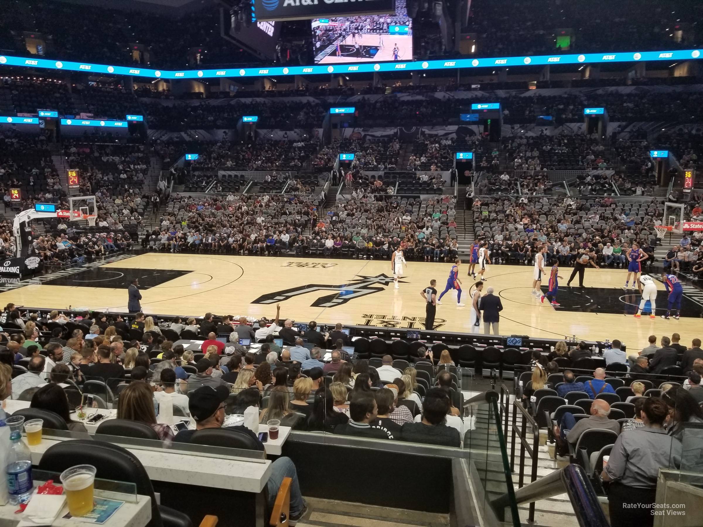 section 8, row 13 seat view  for basketball - frost bank center