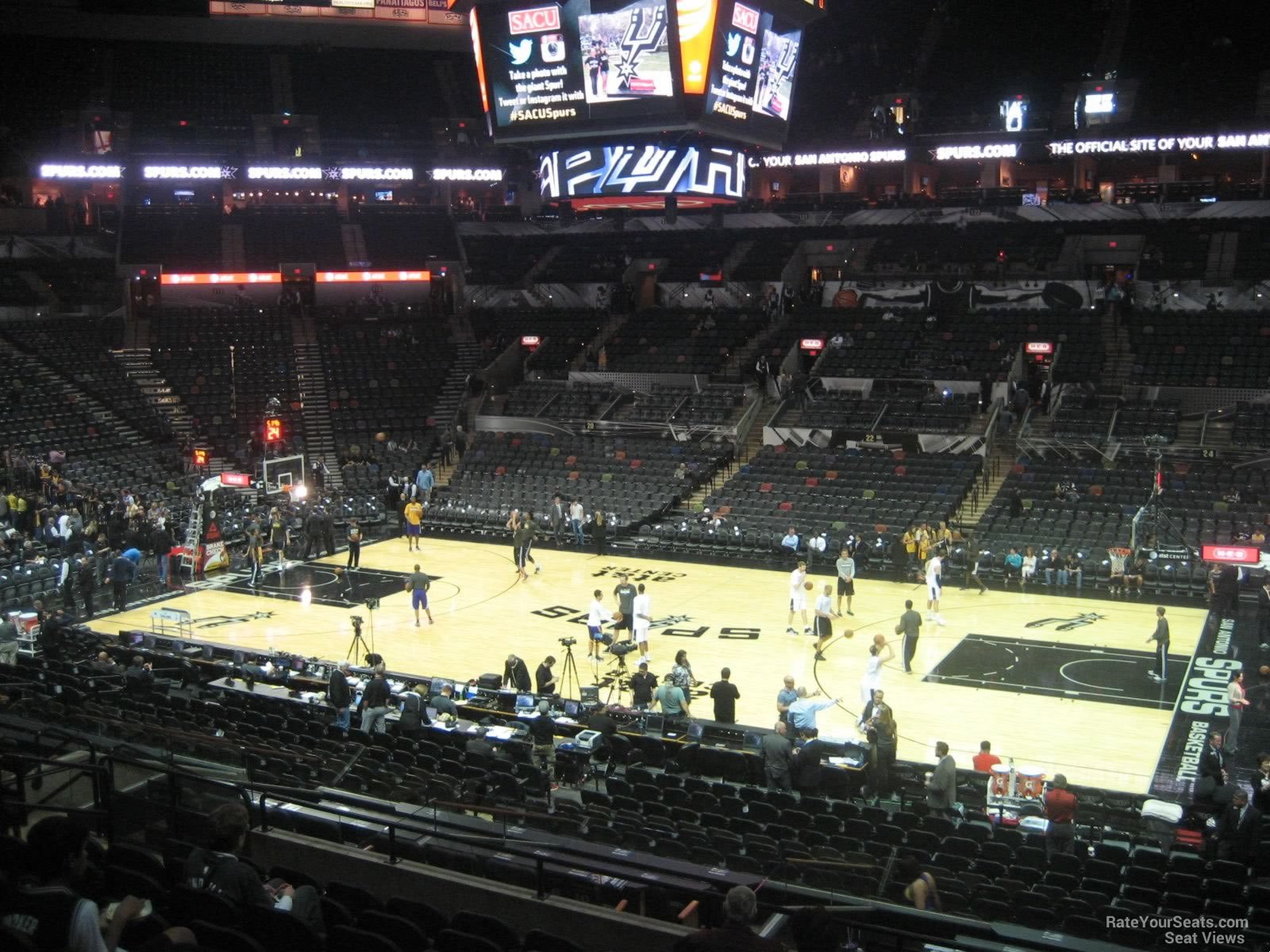 section 106, row 27 seat view  for basketball - at&t center