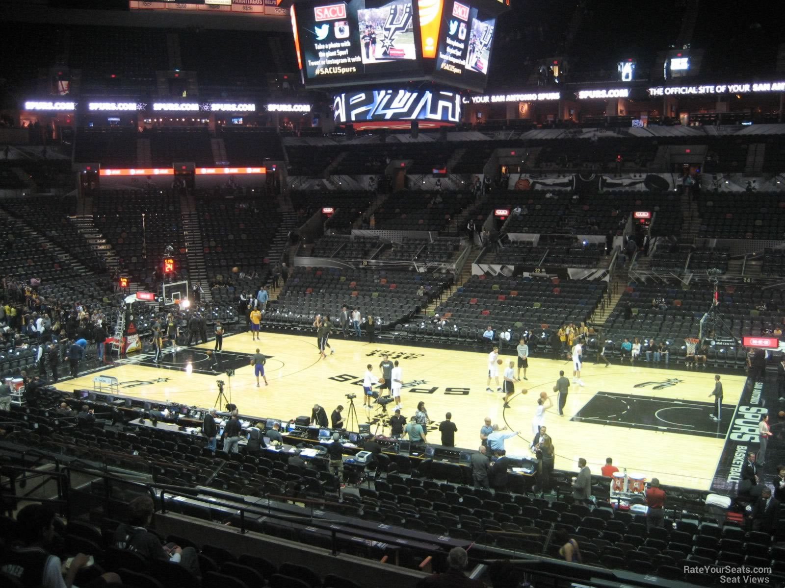 section 106, row 27 seat view  for basketball - frost bank center