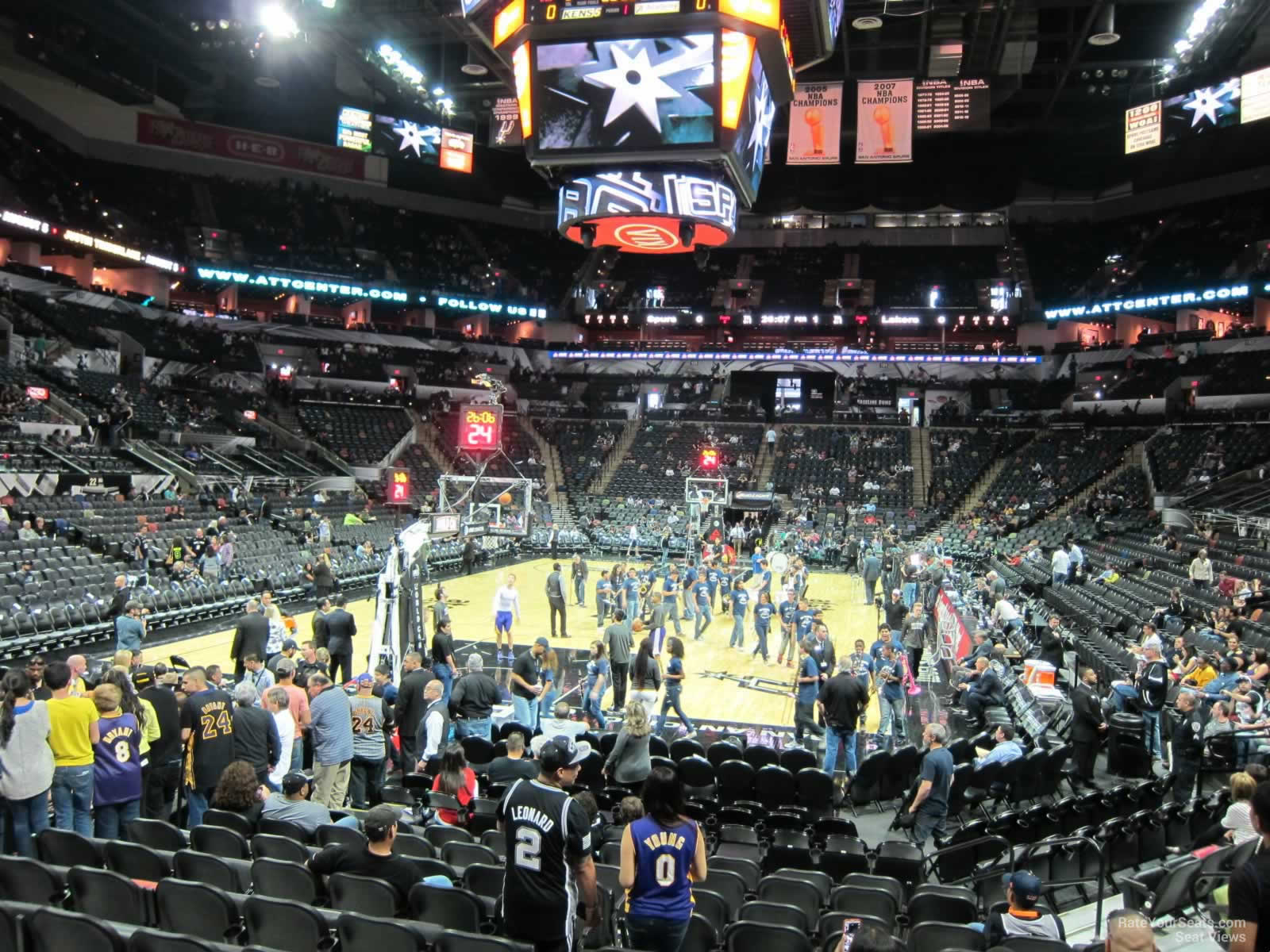 section 114, row 16 seat view  for basketball - at&t center