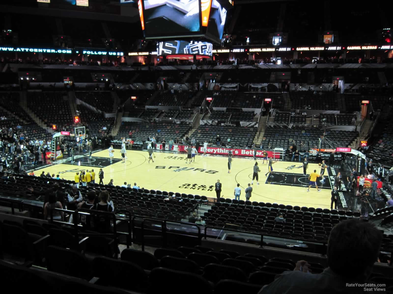 section 121, row 27 seat view  for basketball - frost bank center