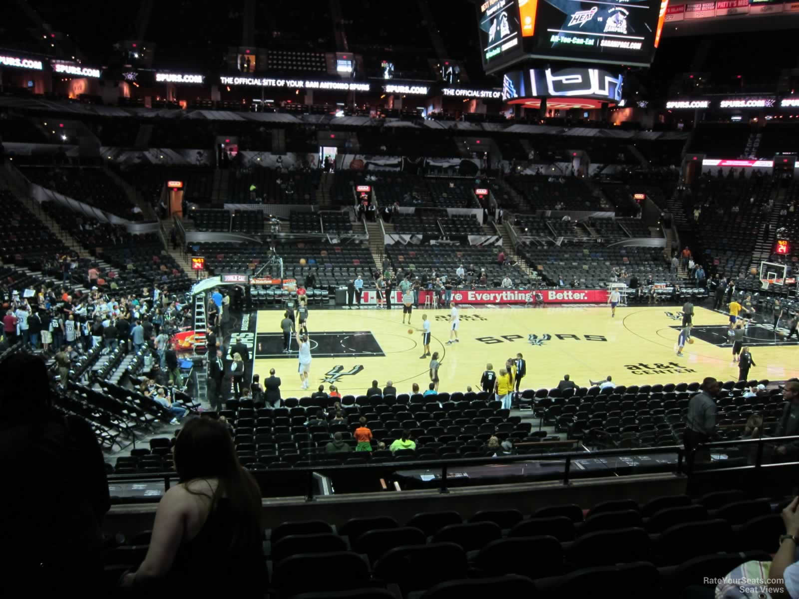 section 123, row 26 seat view  for basketball - at&t center