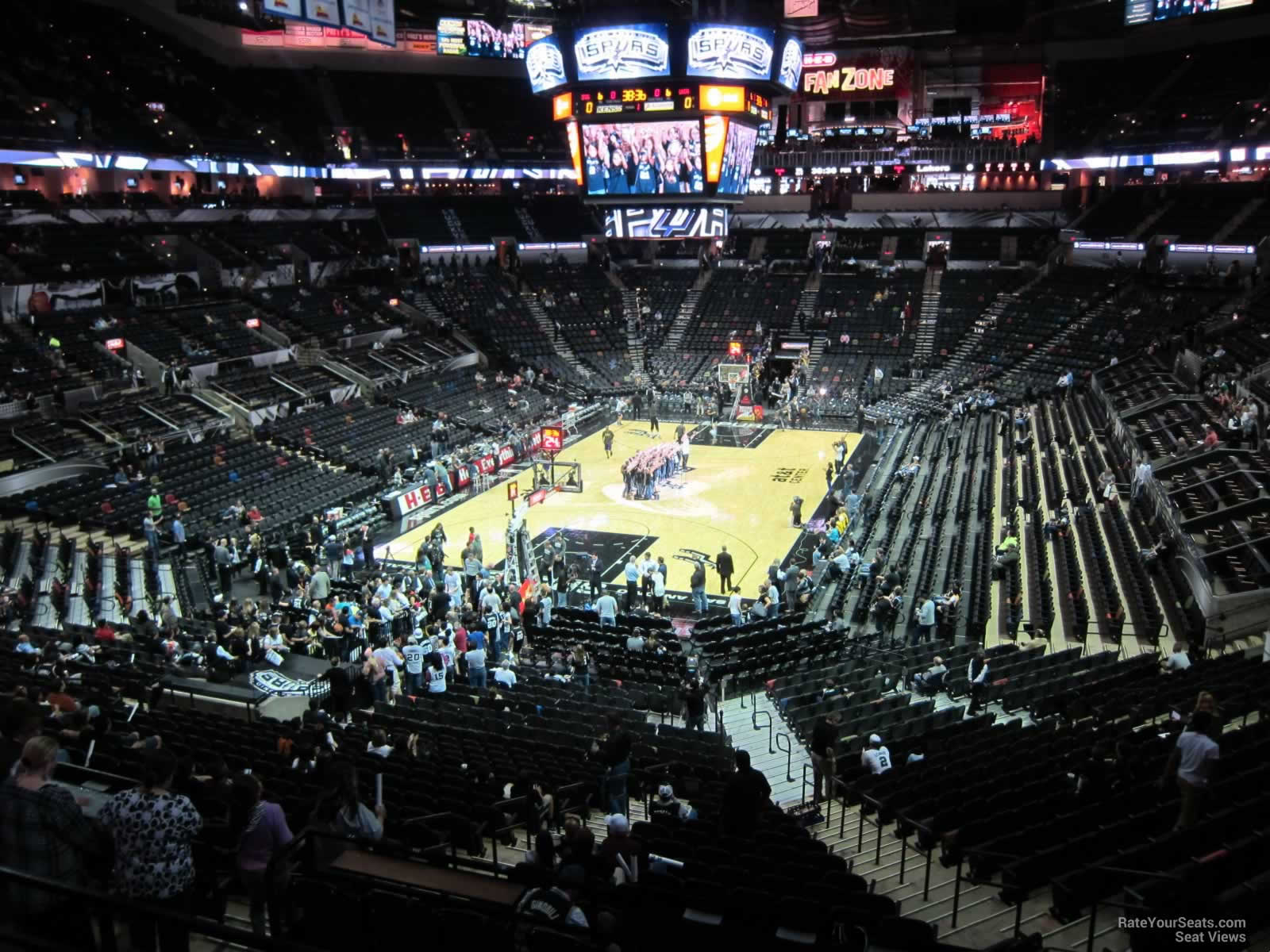 section 127, row 34 seat view  for basketball - at&t center