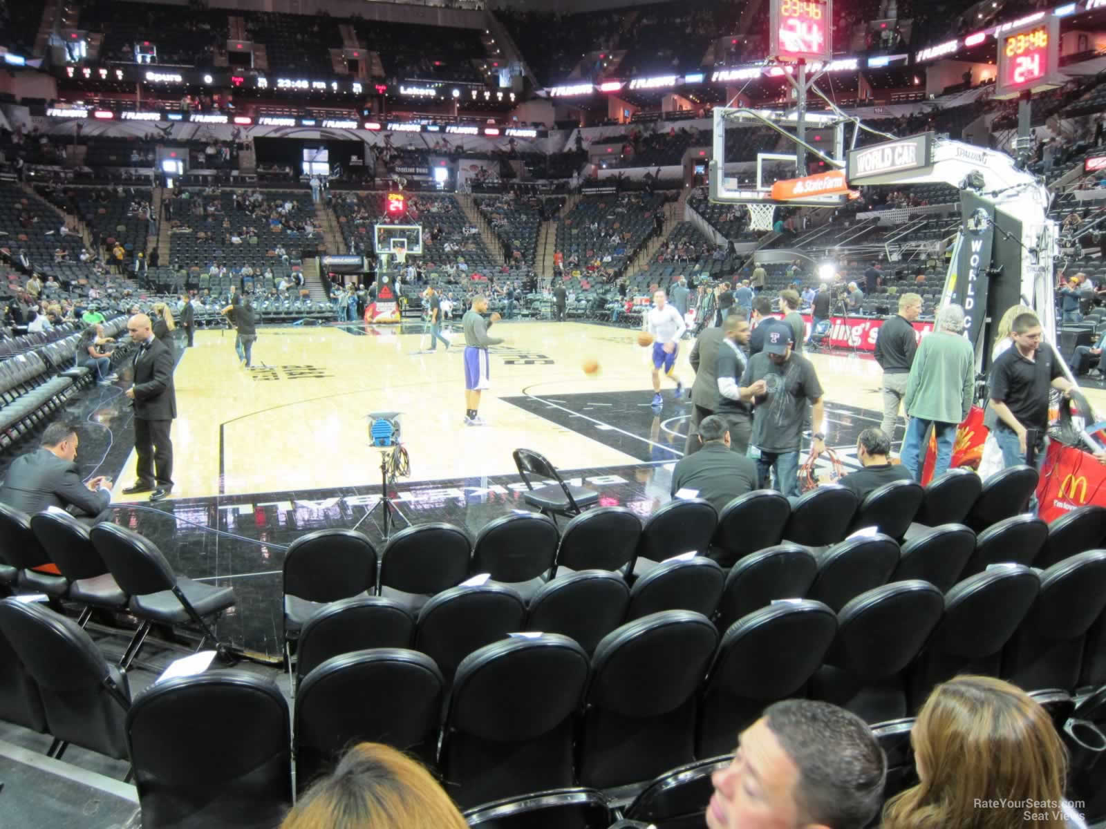 section 16 seat view  for basketball - frost bank center