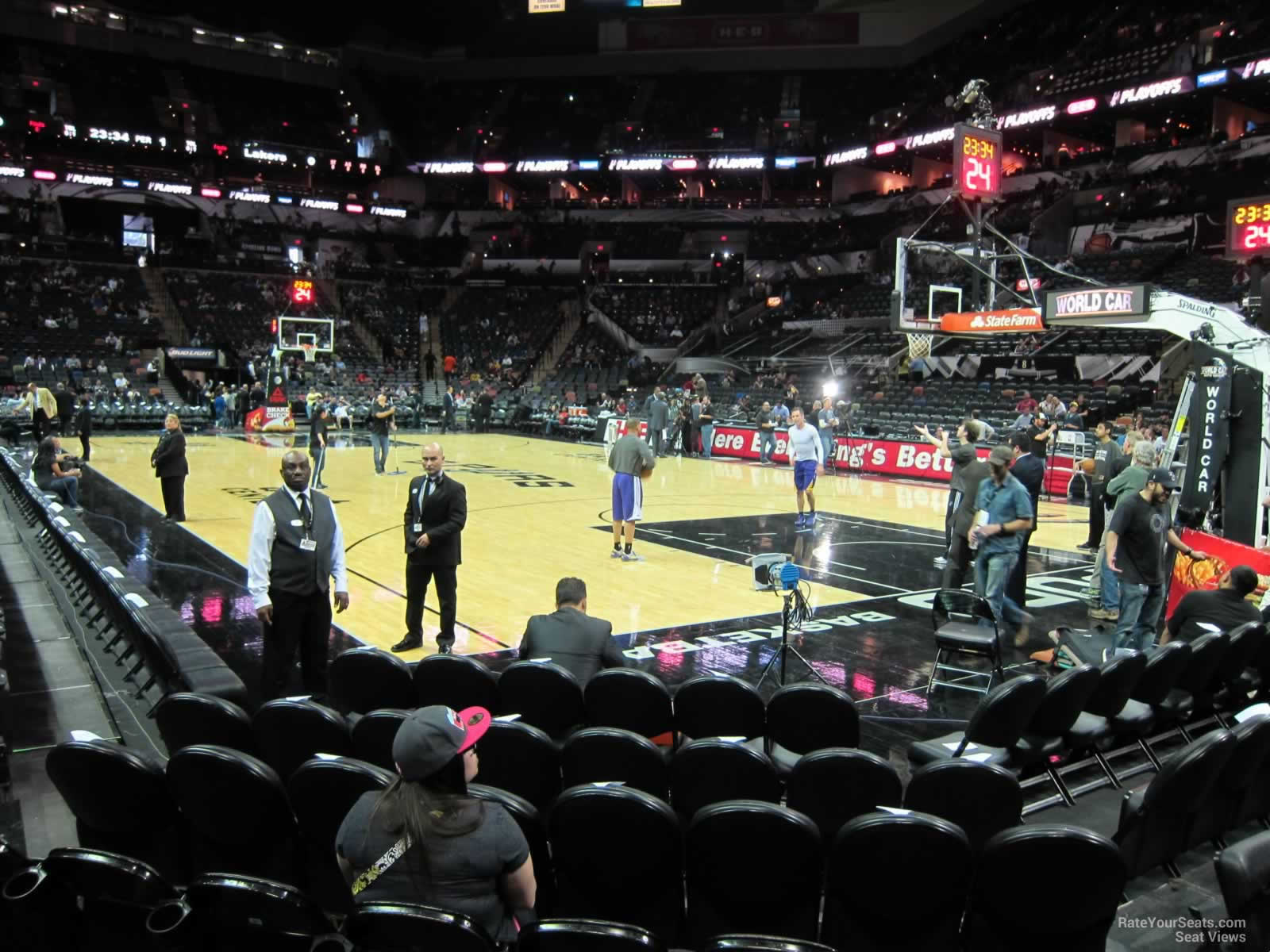 section 18 seat view  for basketball - frost bank center