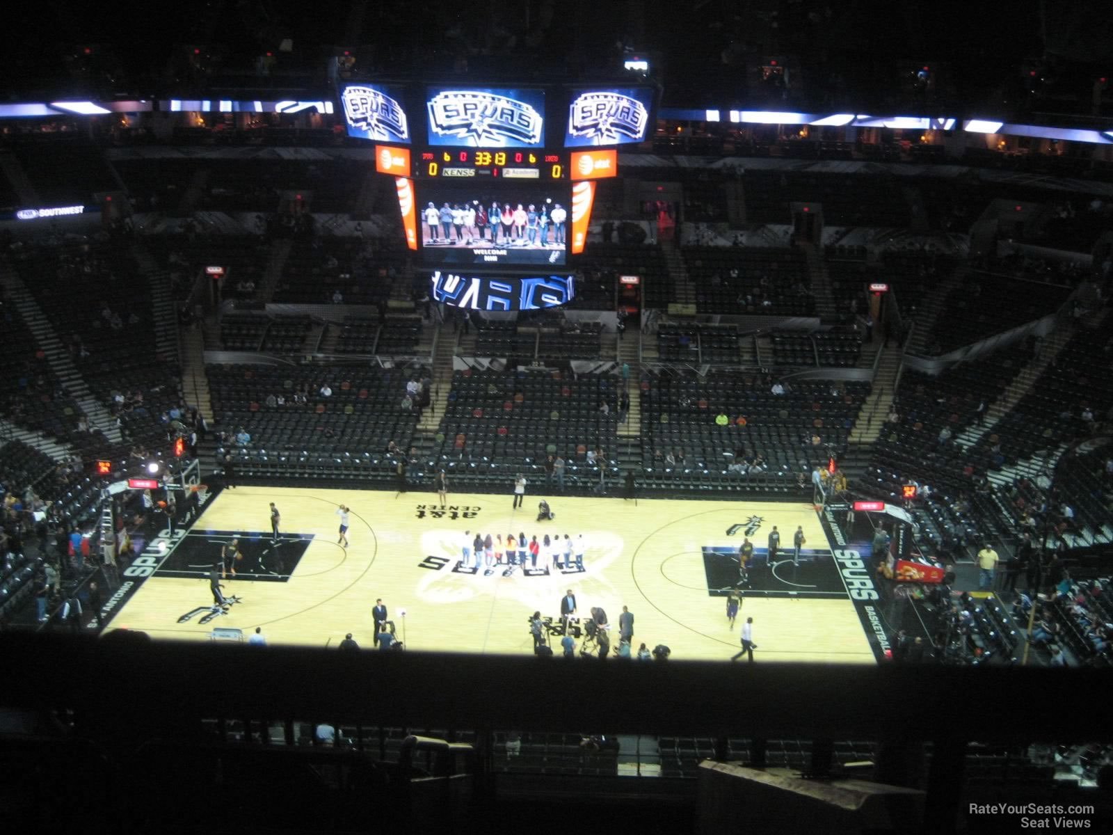 section 208, row 8 seat view  for basketball - at&t center