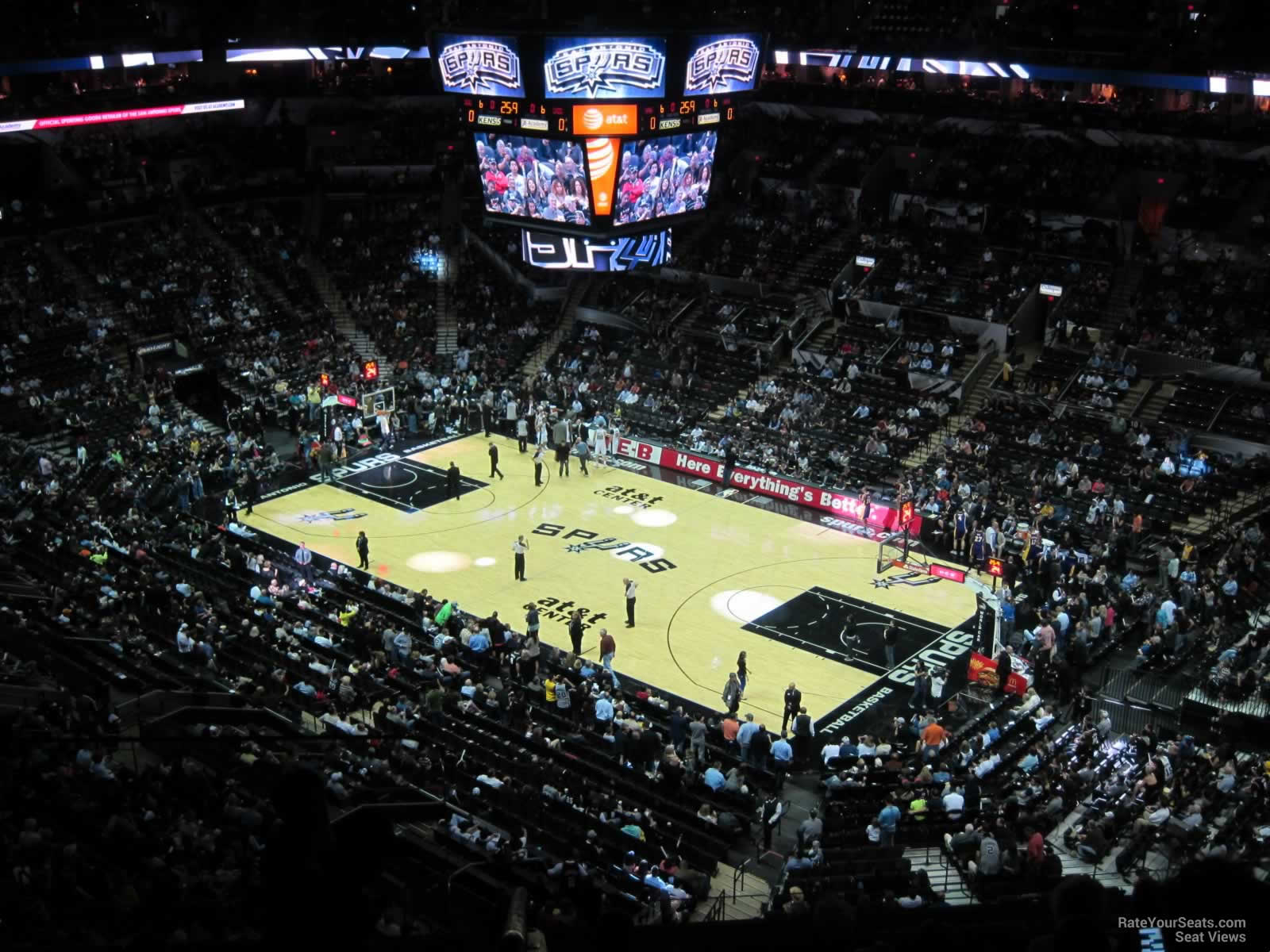 section 220, row 9 seat view  for basketball - at&t center