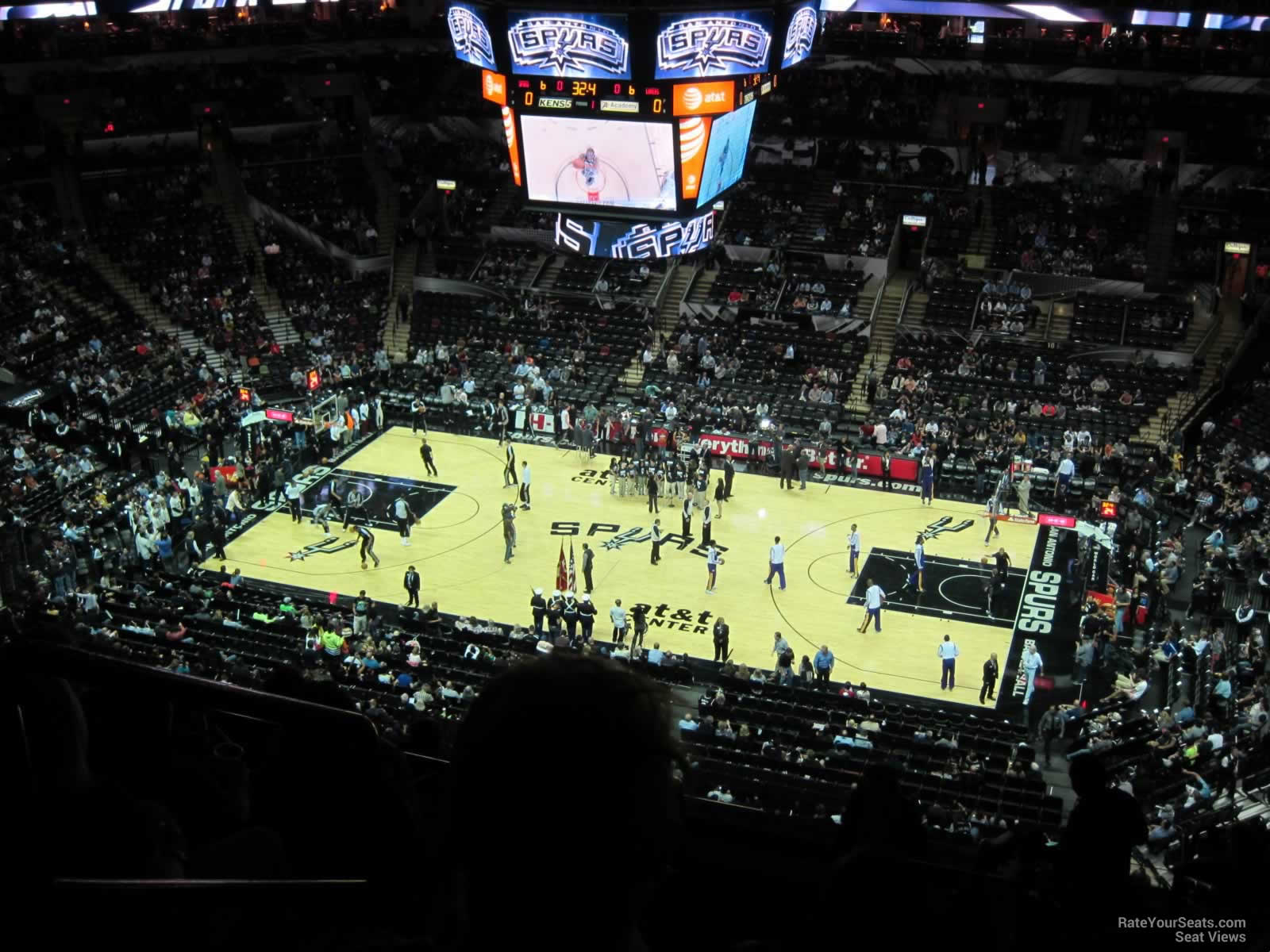 section 222, row 12 seat view  for basketball - at&t center
