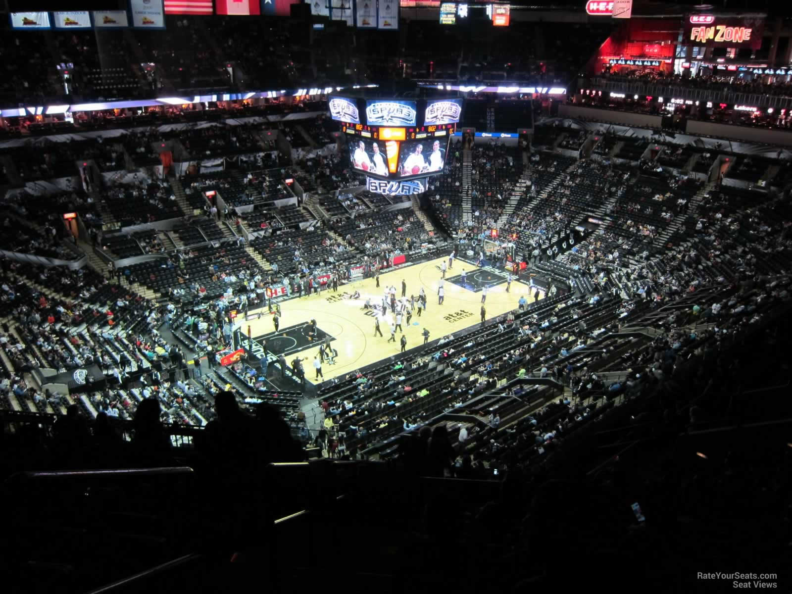 section 227, row 14 seat view  for basketball - at&t center