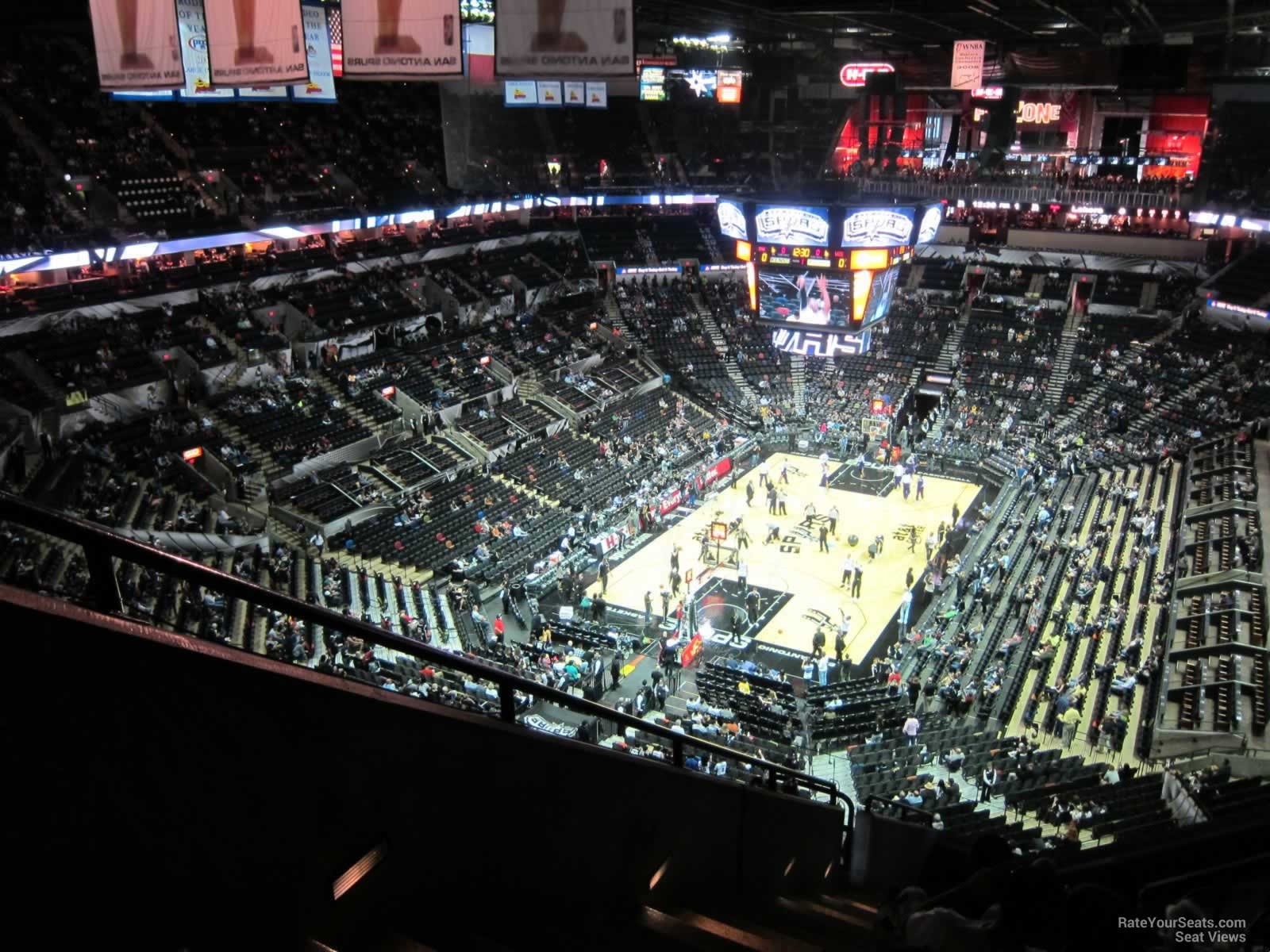 section 230, row 12 seat view  for basketball - at&t center