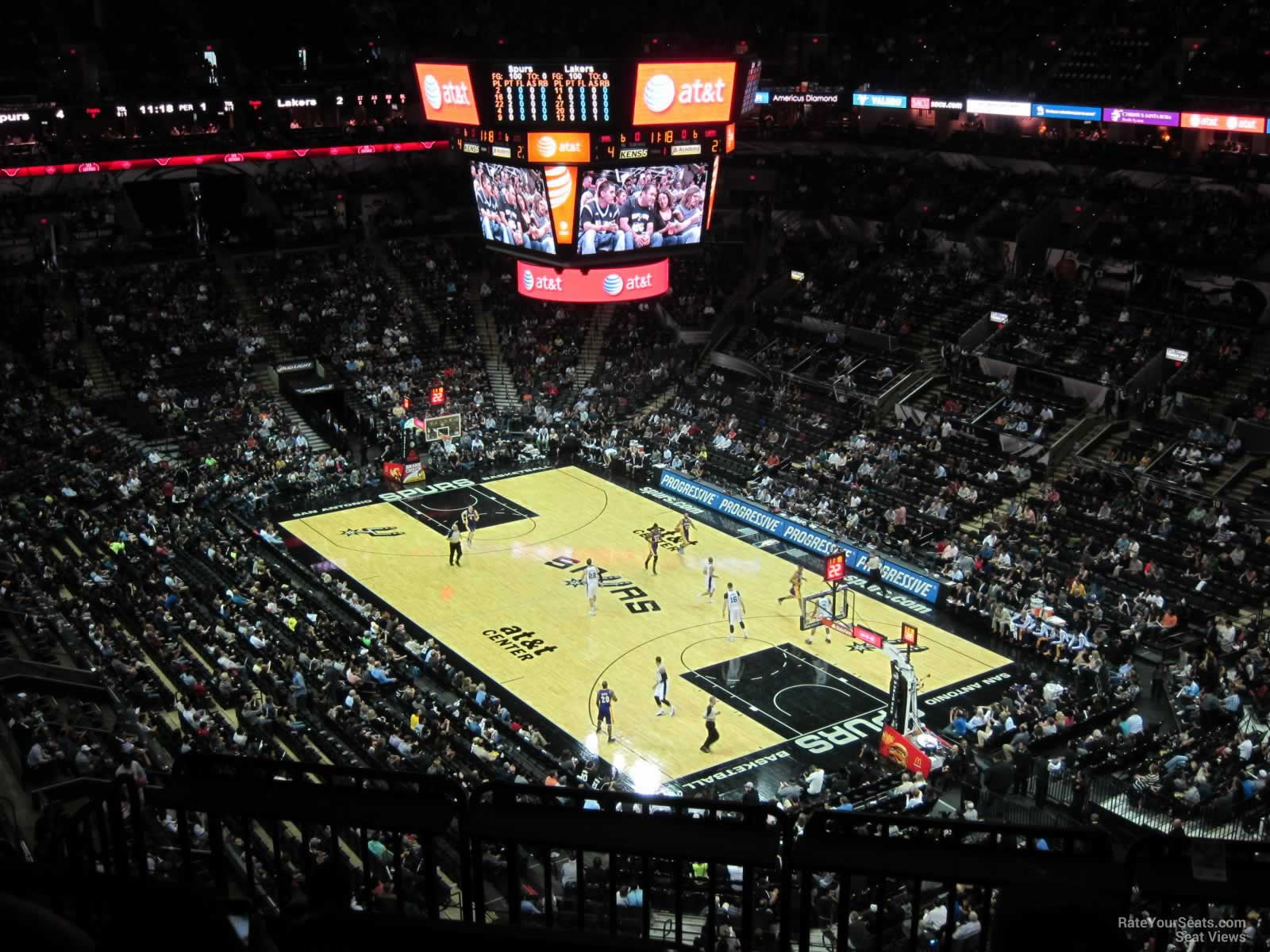 section 219, row 7 seat view  for basketball - at&t center