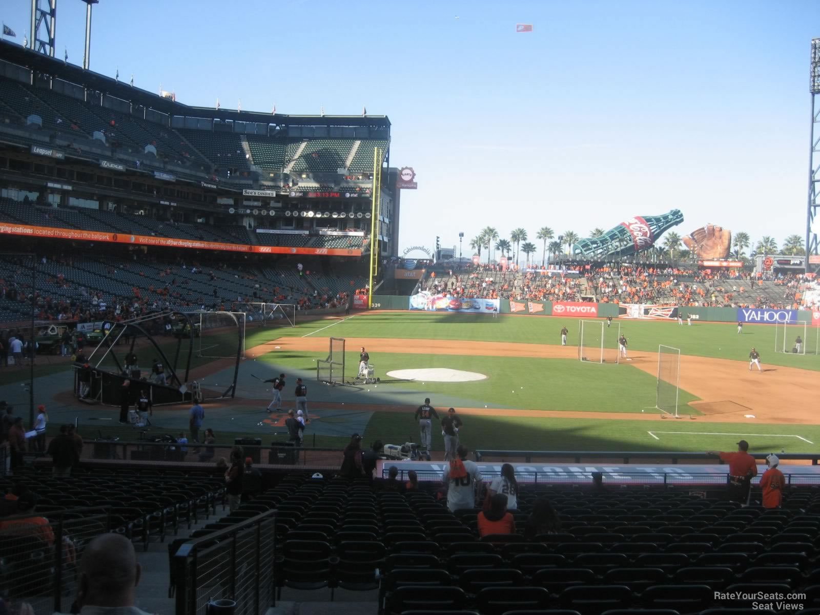 Seat View from Section 109 Row 28 at AT&T Park