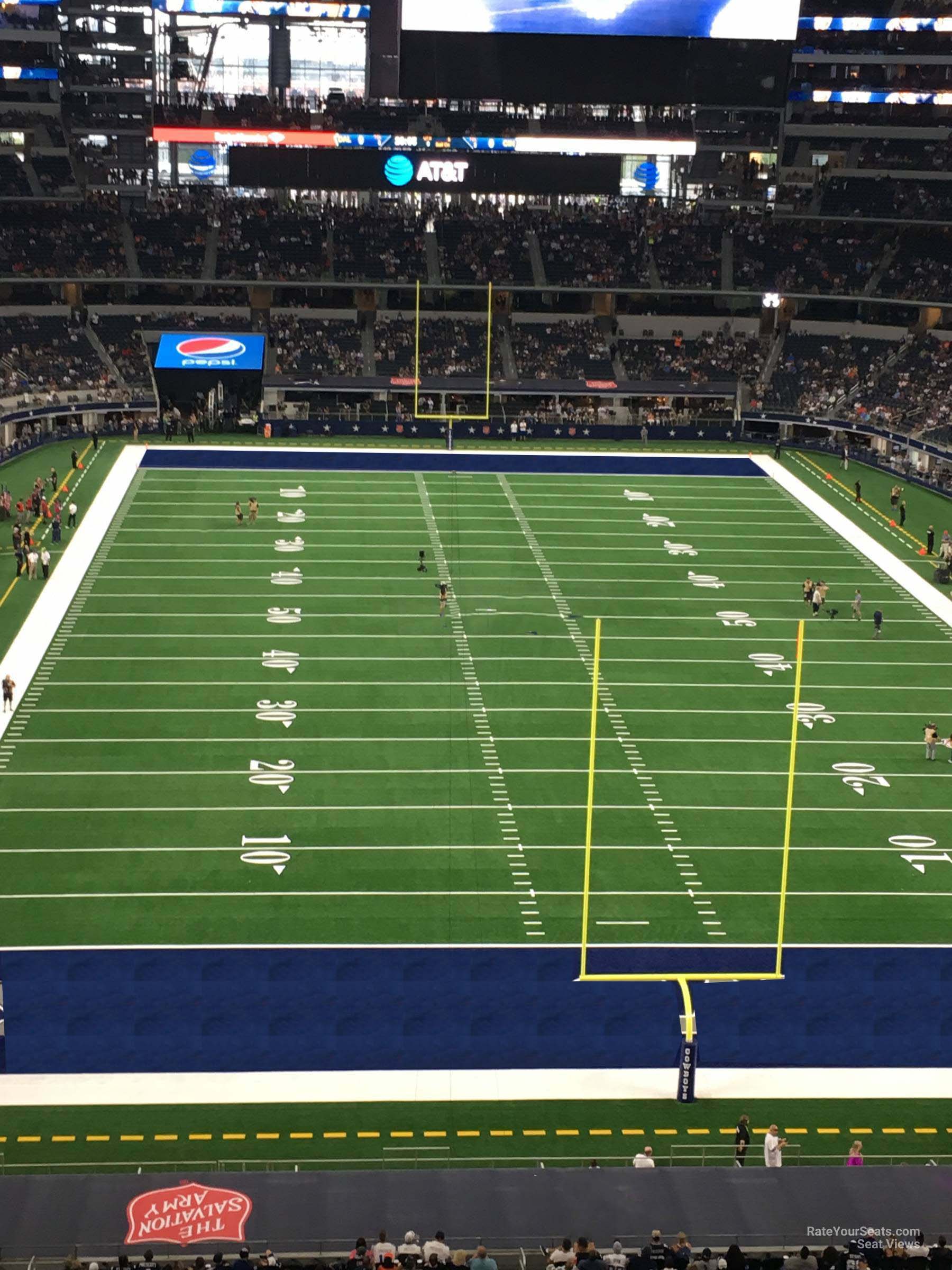 section 324, row 3 seat view  for football - at&t stadium (cowboys stadium)