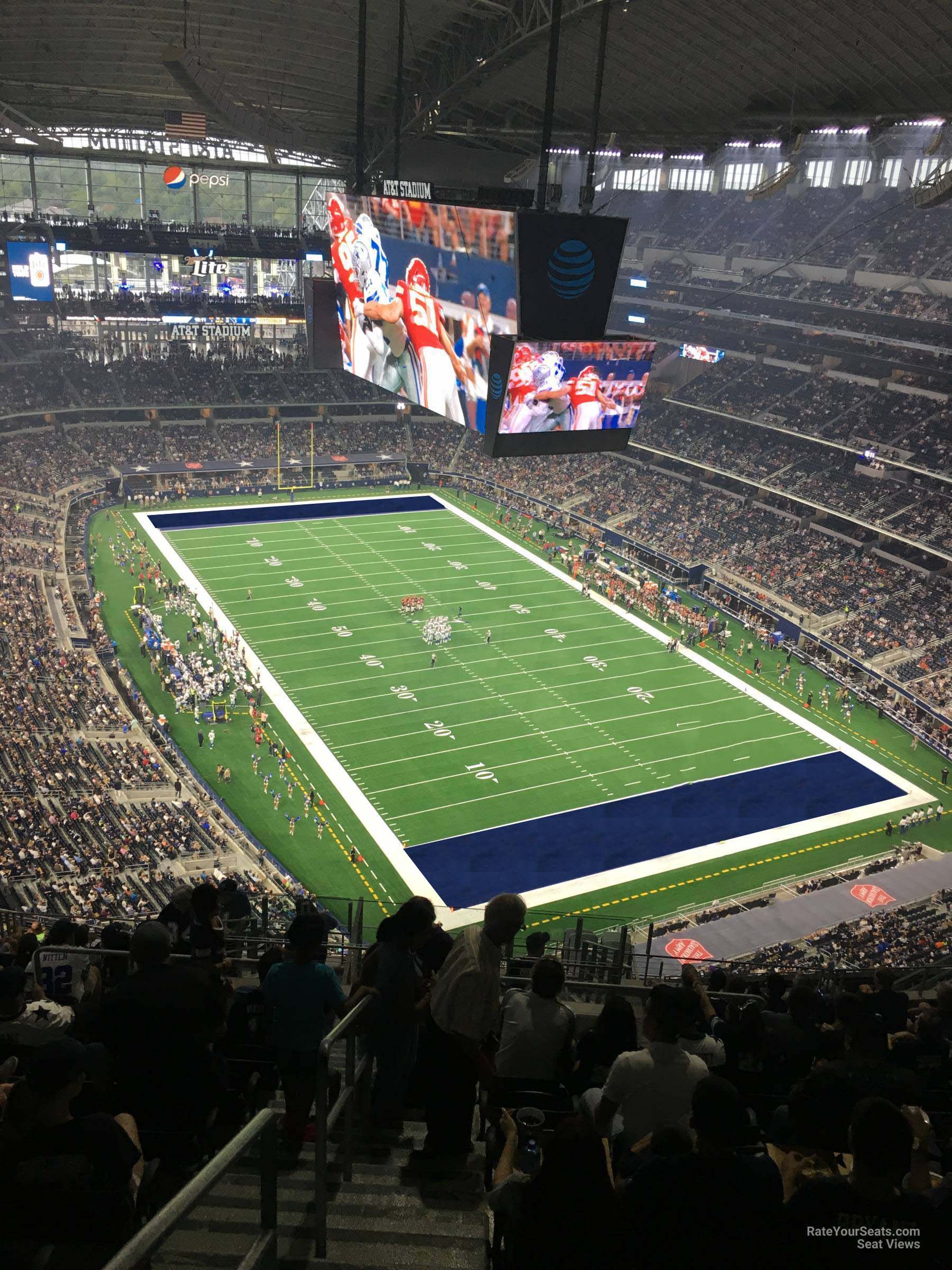 section 401, row 22 seat view  for football - at&t stadium (cowboys stadium)