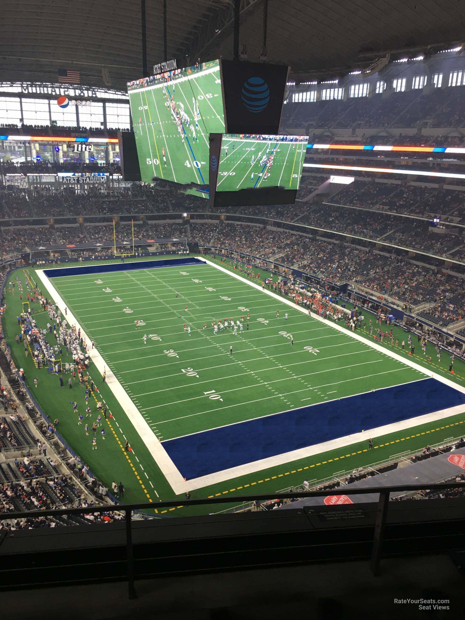 section 401, row 4 seat view  for football - at&t stadium (cowboys stadium)