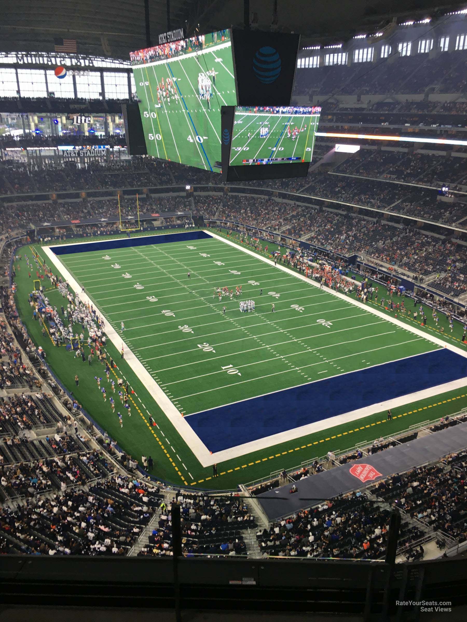 section 402, row 4 seat view  for football - at&t stadium (cowboys stadium)