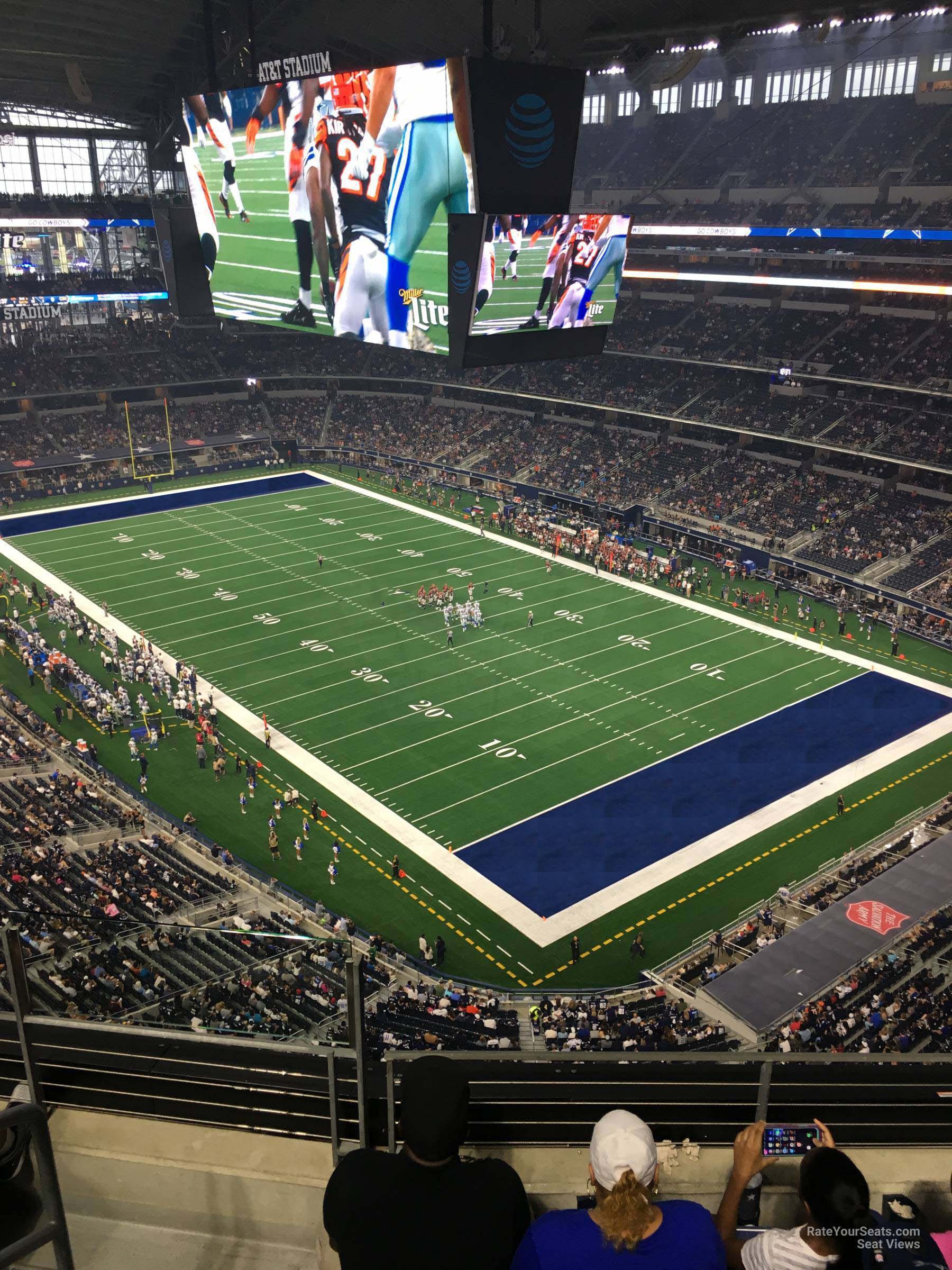 section 403, row 4 seat view  for football - at&t stadium (cowboys stadium)