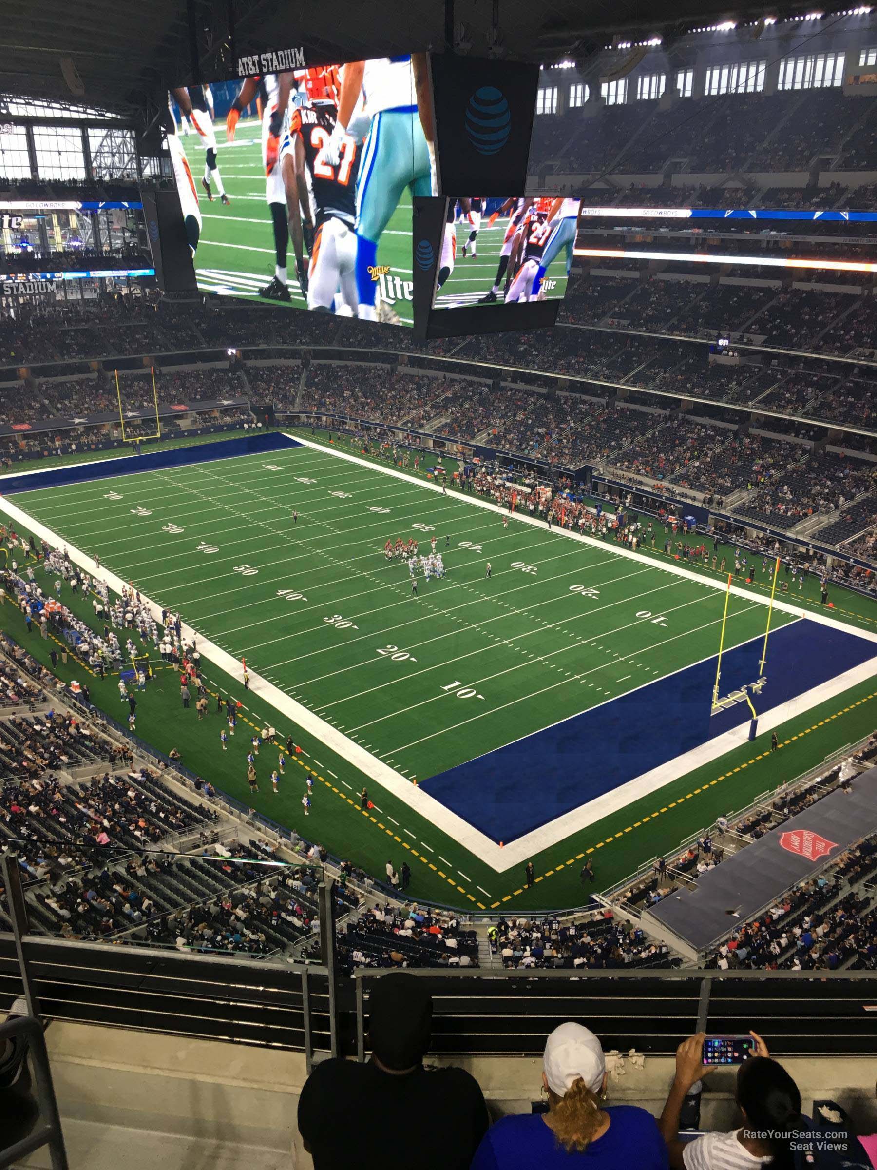 section 404, row 4 seat view  for football - at&t stadium (cowboys stadium)