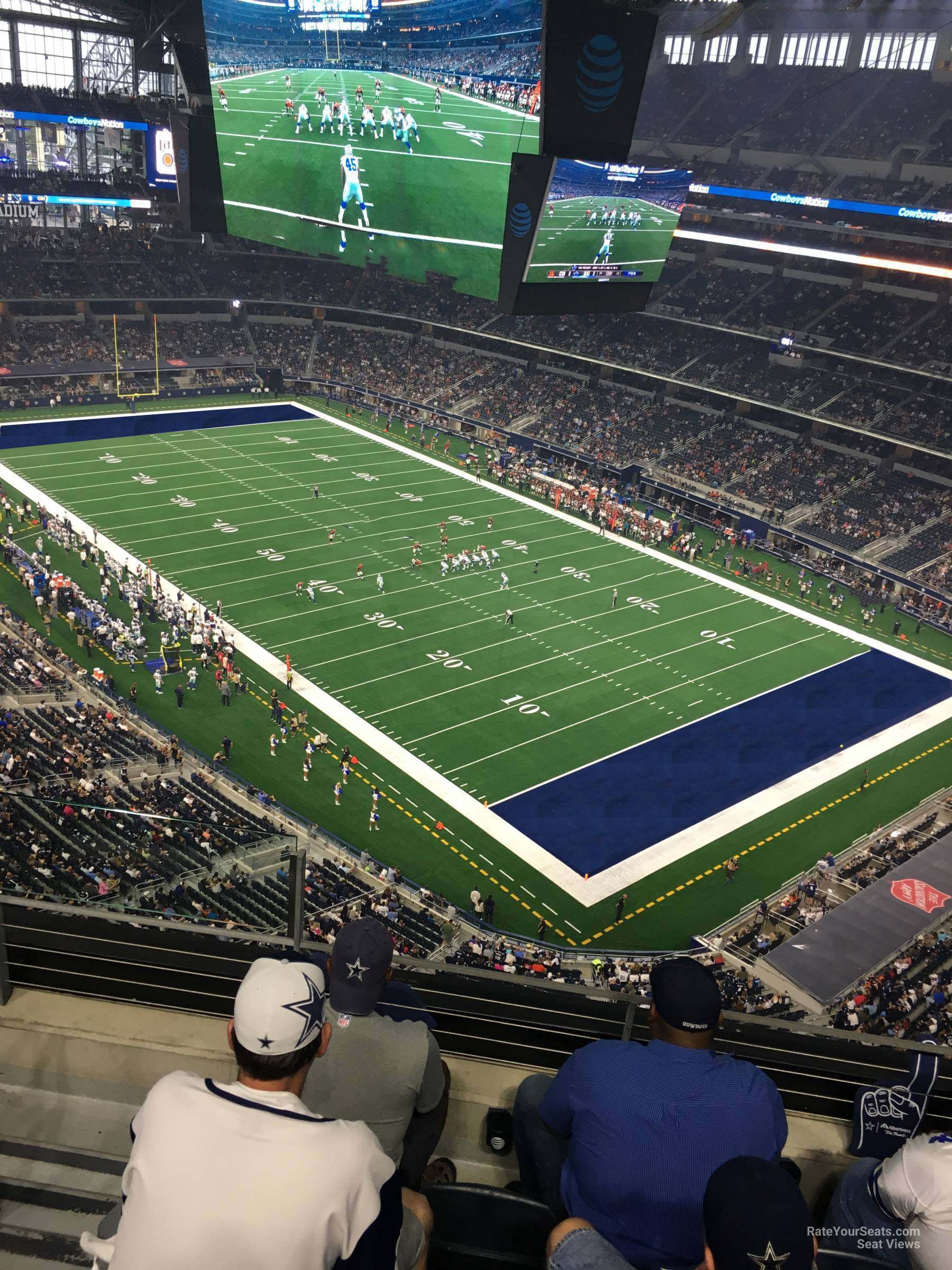 section 405, row 4 seat view  for football - at&t stadium (cowboys stadium)