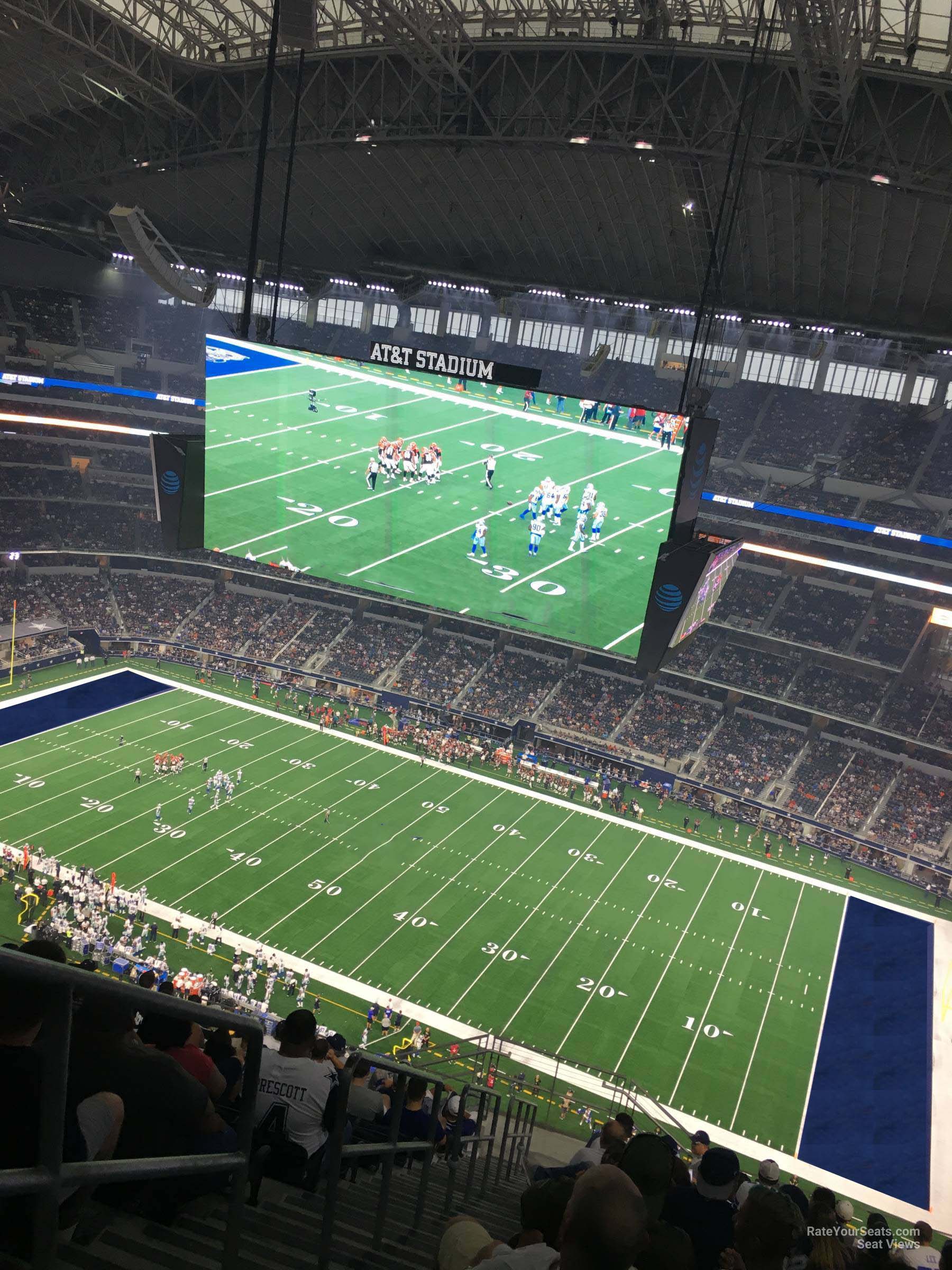 section 406, row 22 seat view  for football - at&t stadium (cowboys stadium)