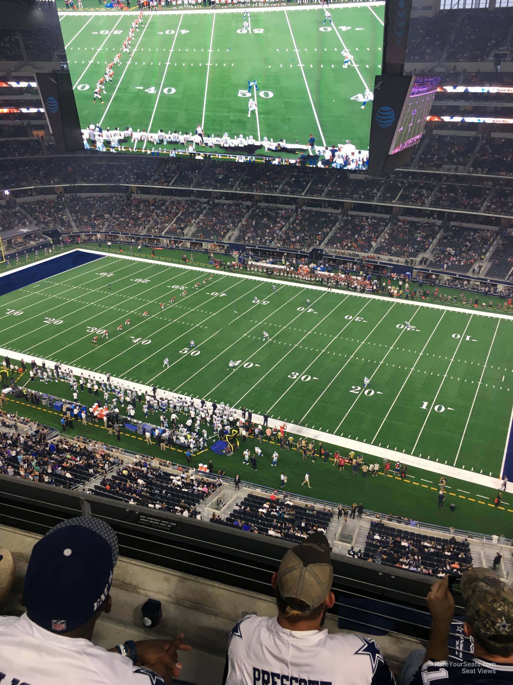 section 406, row 4 seat view  for football - at&t stadium (cowboys stadium)