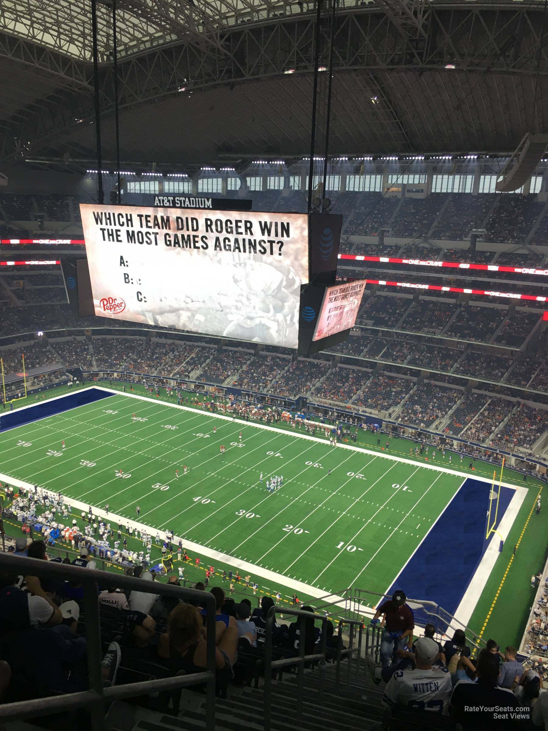 section 408, row 22 seat view  for football - at&t stadium (cowboys stadium)