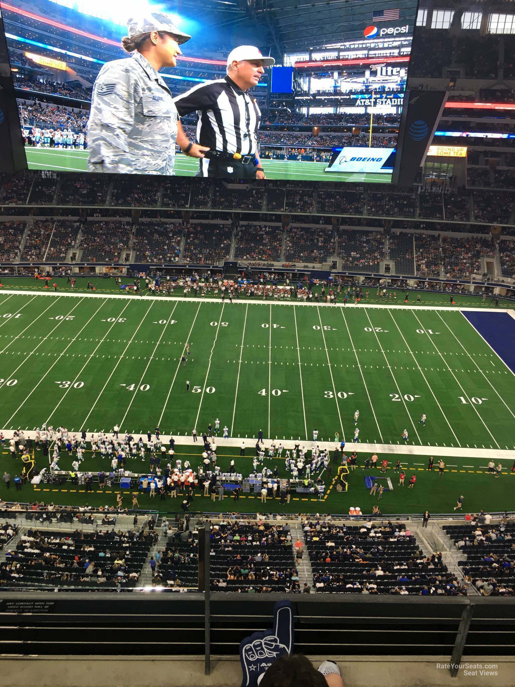 section 411, row 4 seat view  for football - at&t stadium (cowboys stadium)