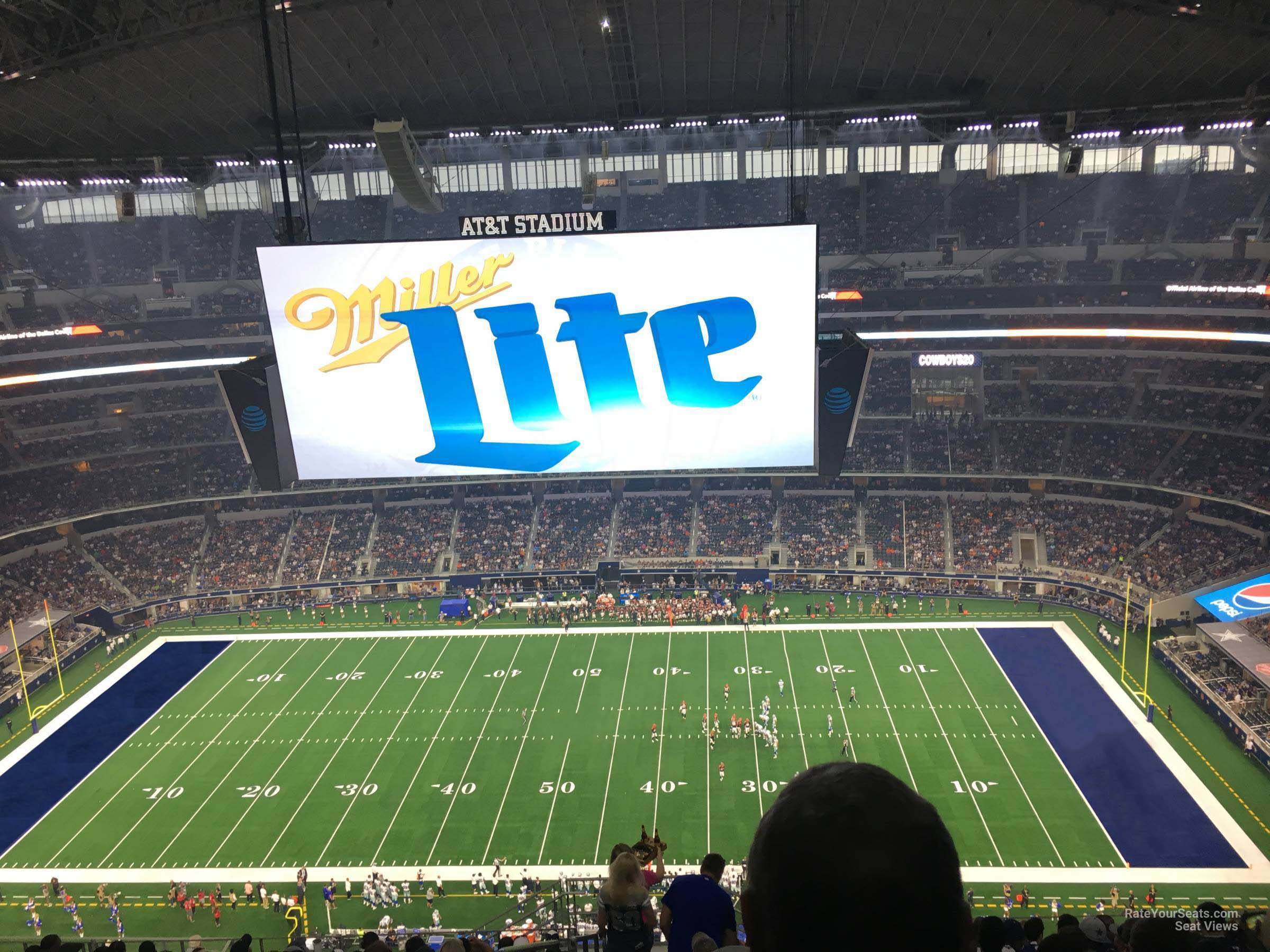 section 412, row 22 seat view  for football - at&t stadium (cowboys stadium)