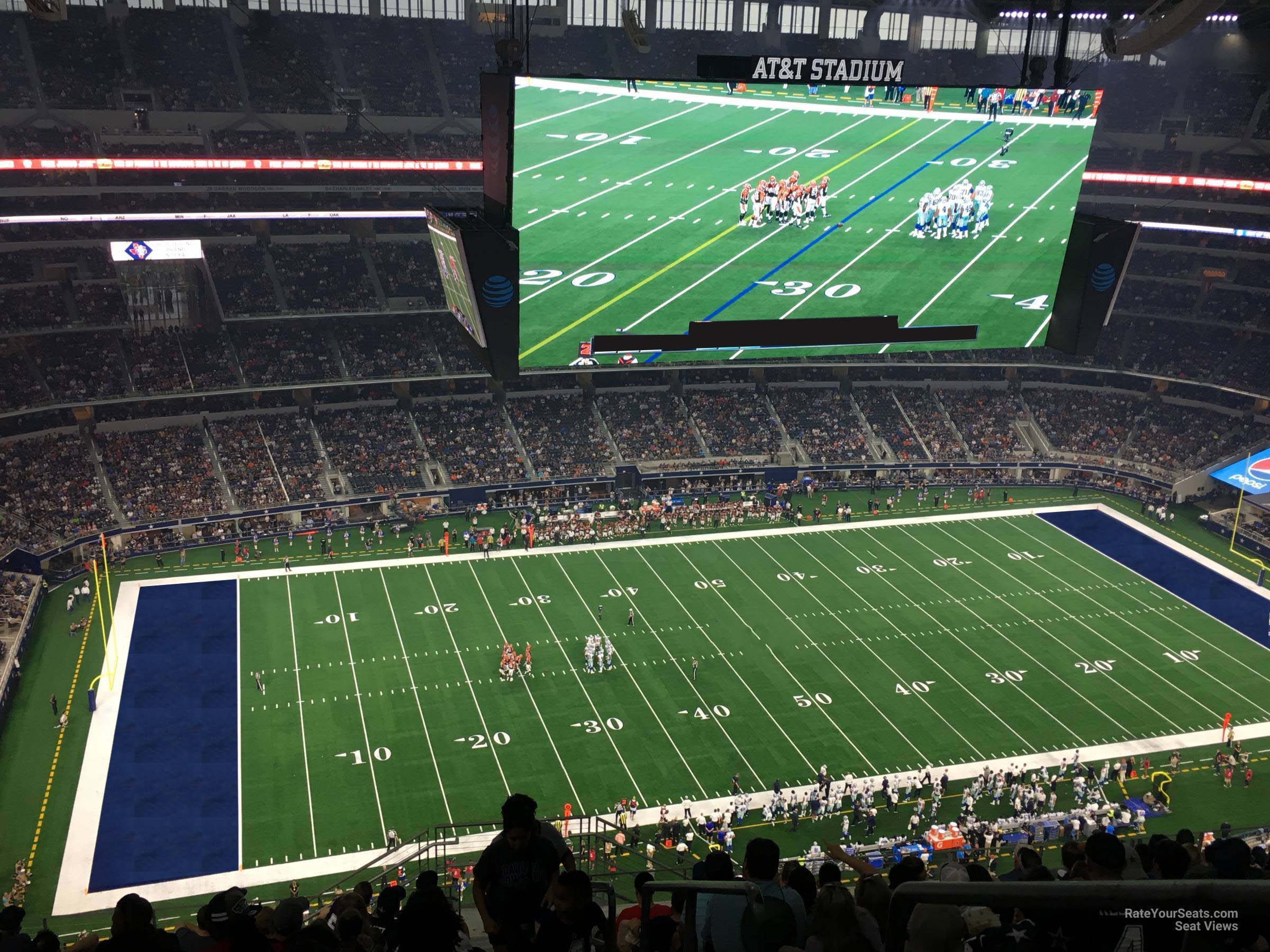 section 415, row 22 seat view  for football - at&t stadium (cowboys stadium)