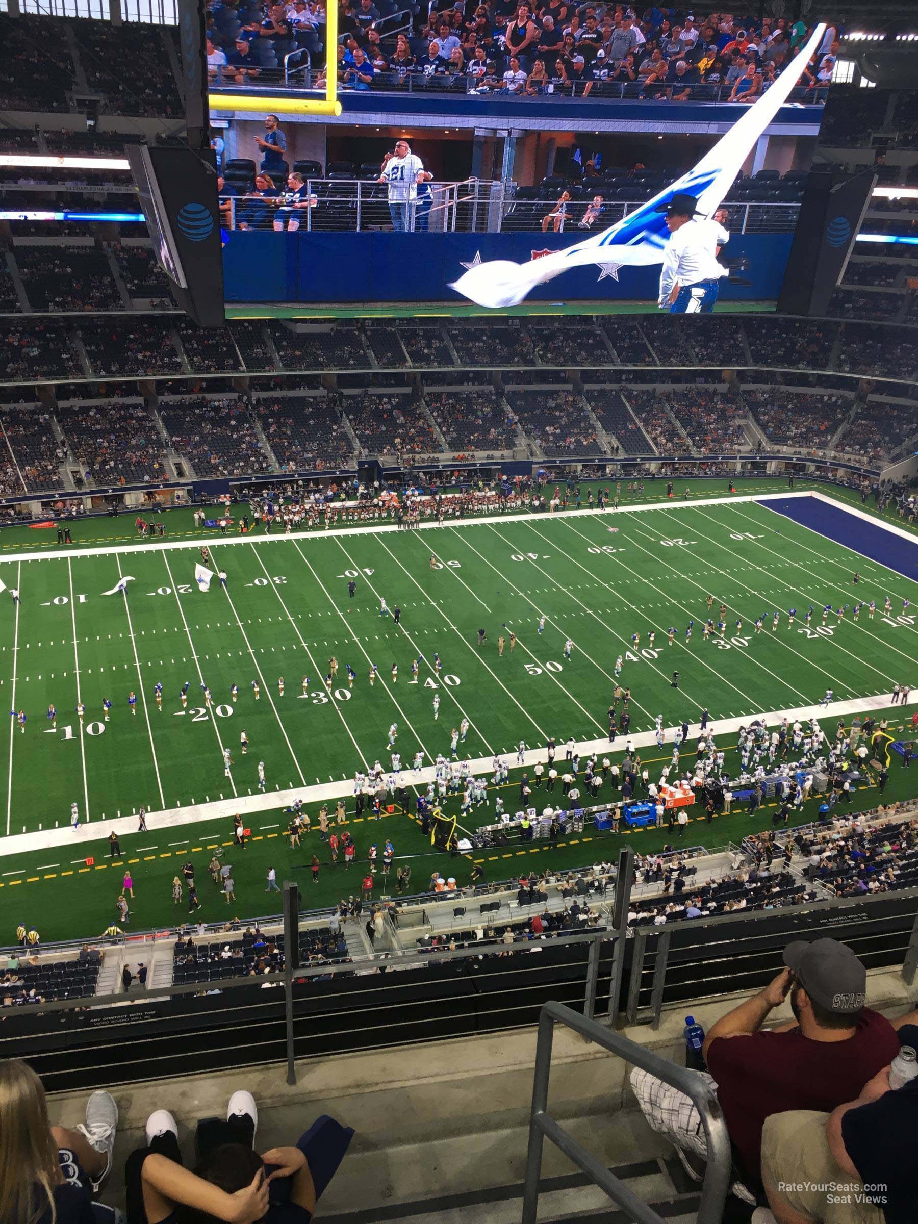 section 416, row 4 seat view  for football - at&t stadium (cowboys stadium)