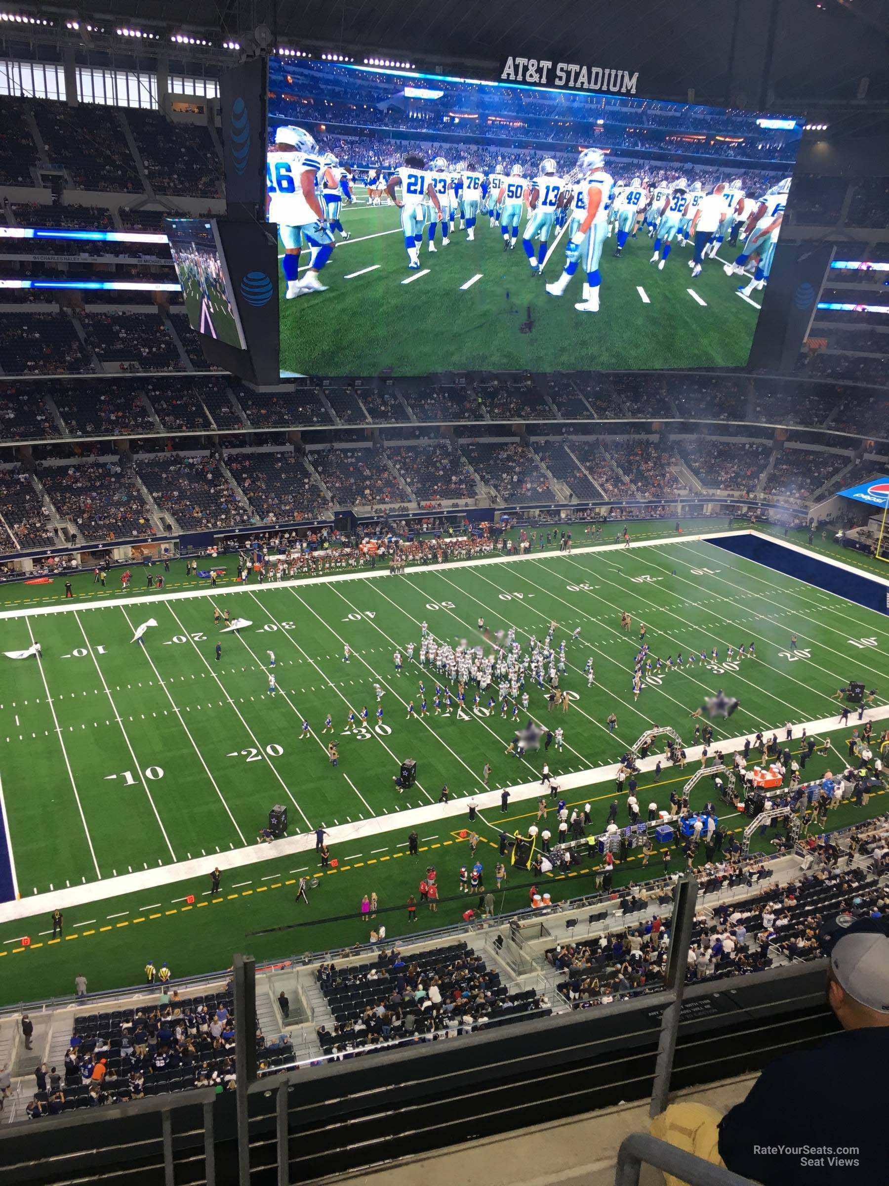 section 418, row 4 seat view  for football - at&t stadium (cowboys stadium)