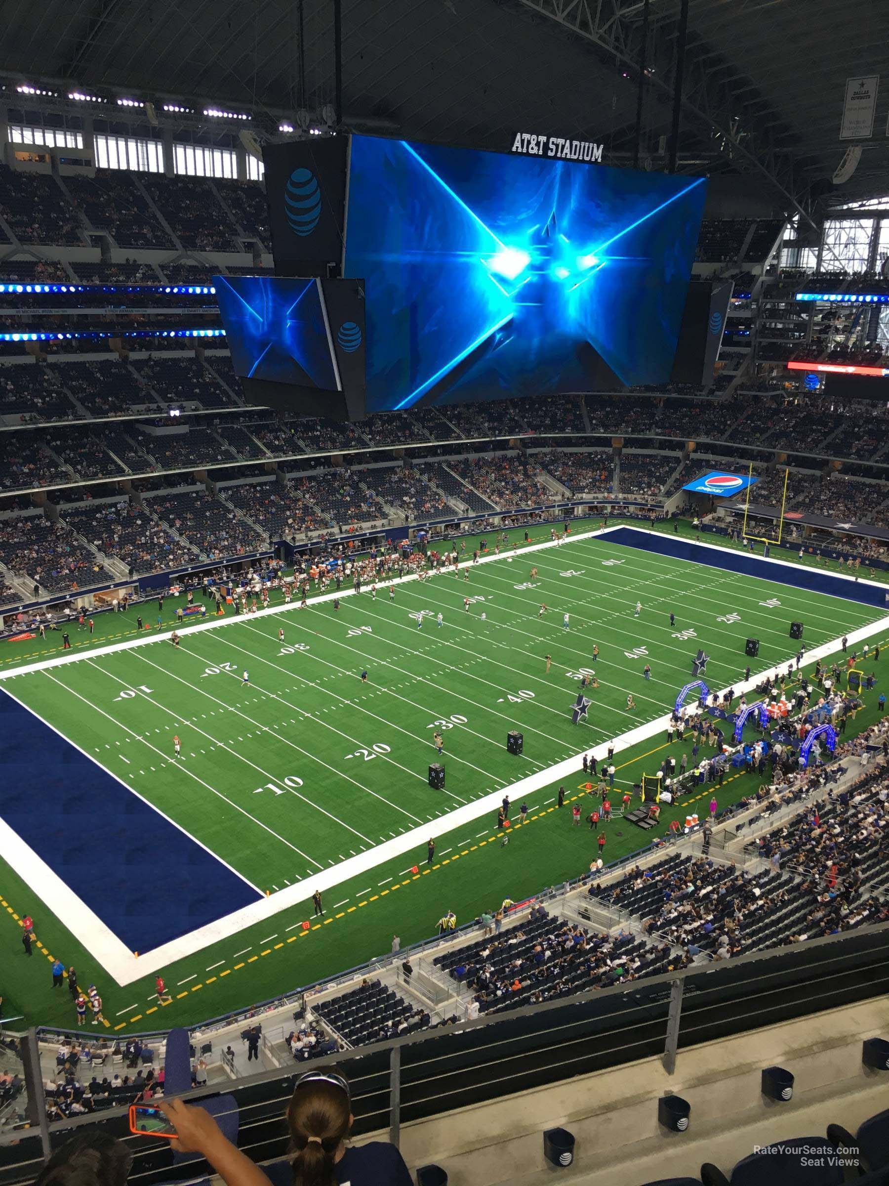 section 420, row 4 seat view  for football - at&t stadium (cowboys stadium)