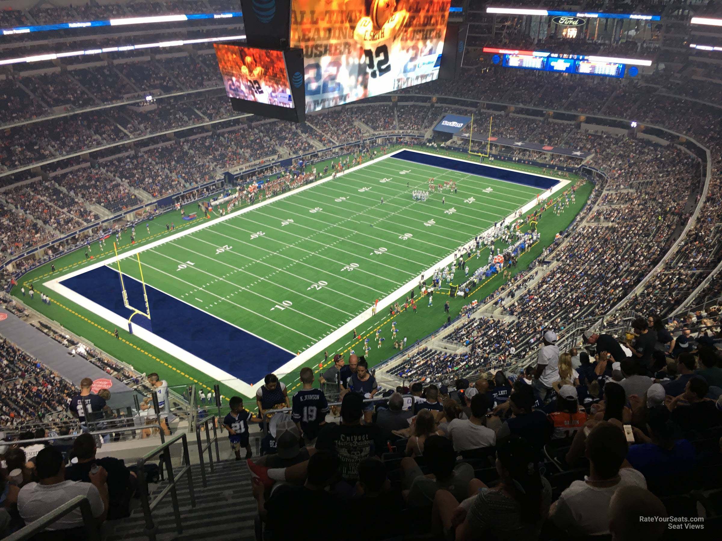 section 421, row 22 seat view  for football - at&t stadium (cowboys stadium)